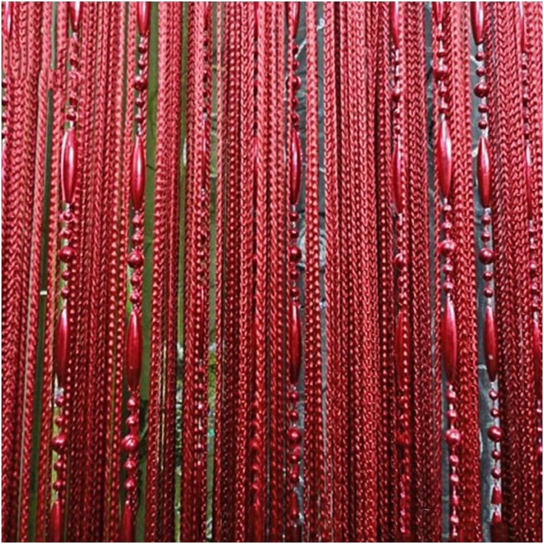 Dark Red Door String Curtain 300x300cm