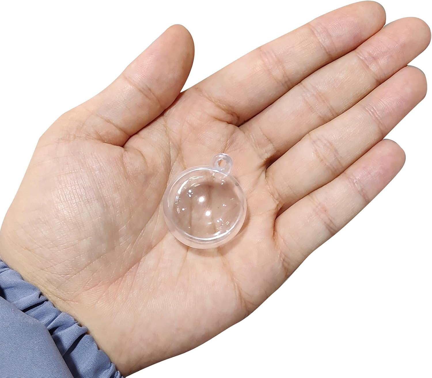 Uxcell 12pcs 1375 Inch Clear Plastic Ornaments Ball