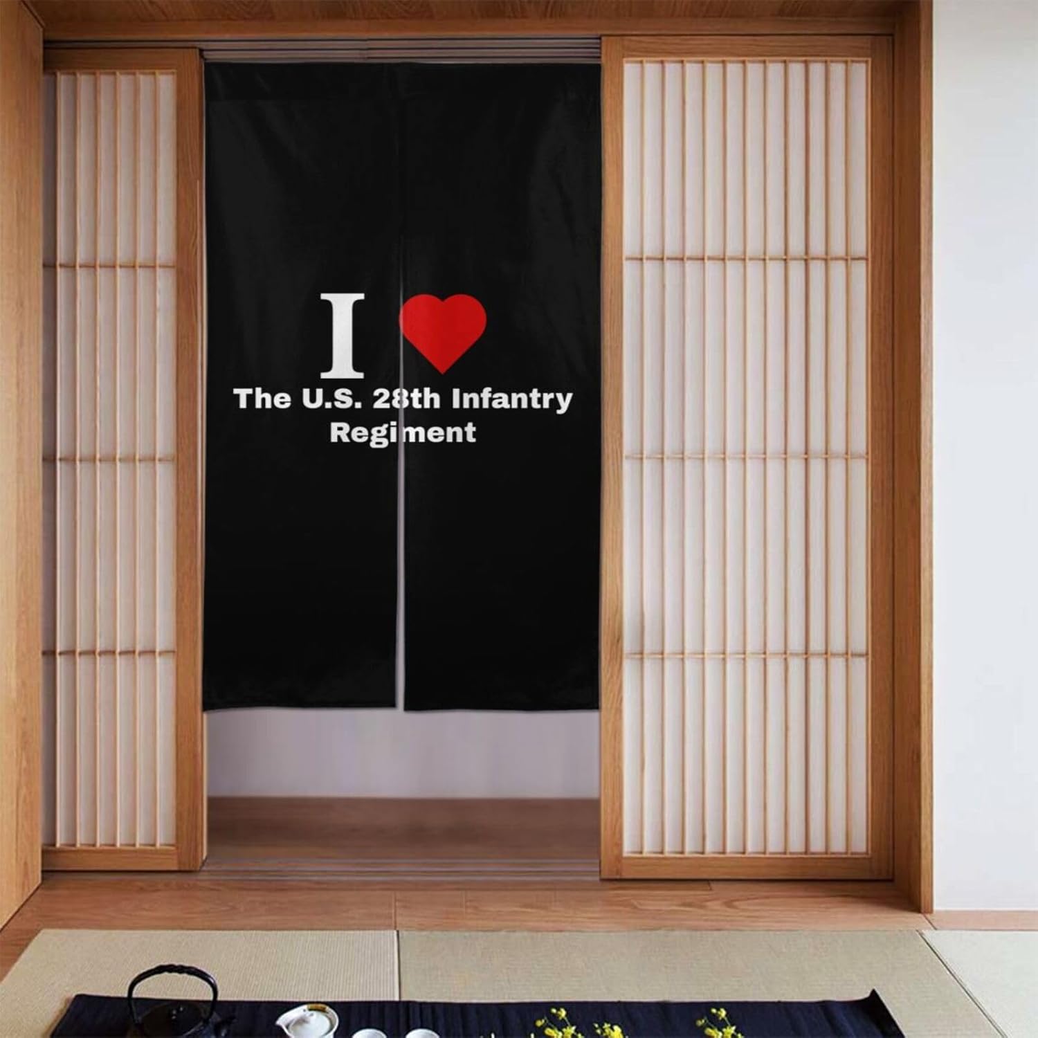 MULIHU 28th Infantry Blackout Curtains 34x56in Doorway Panel