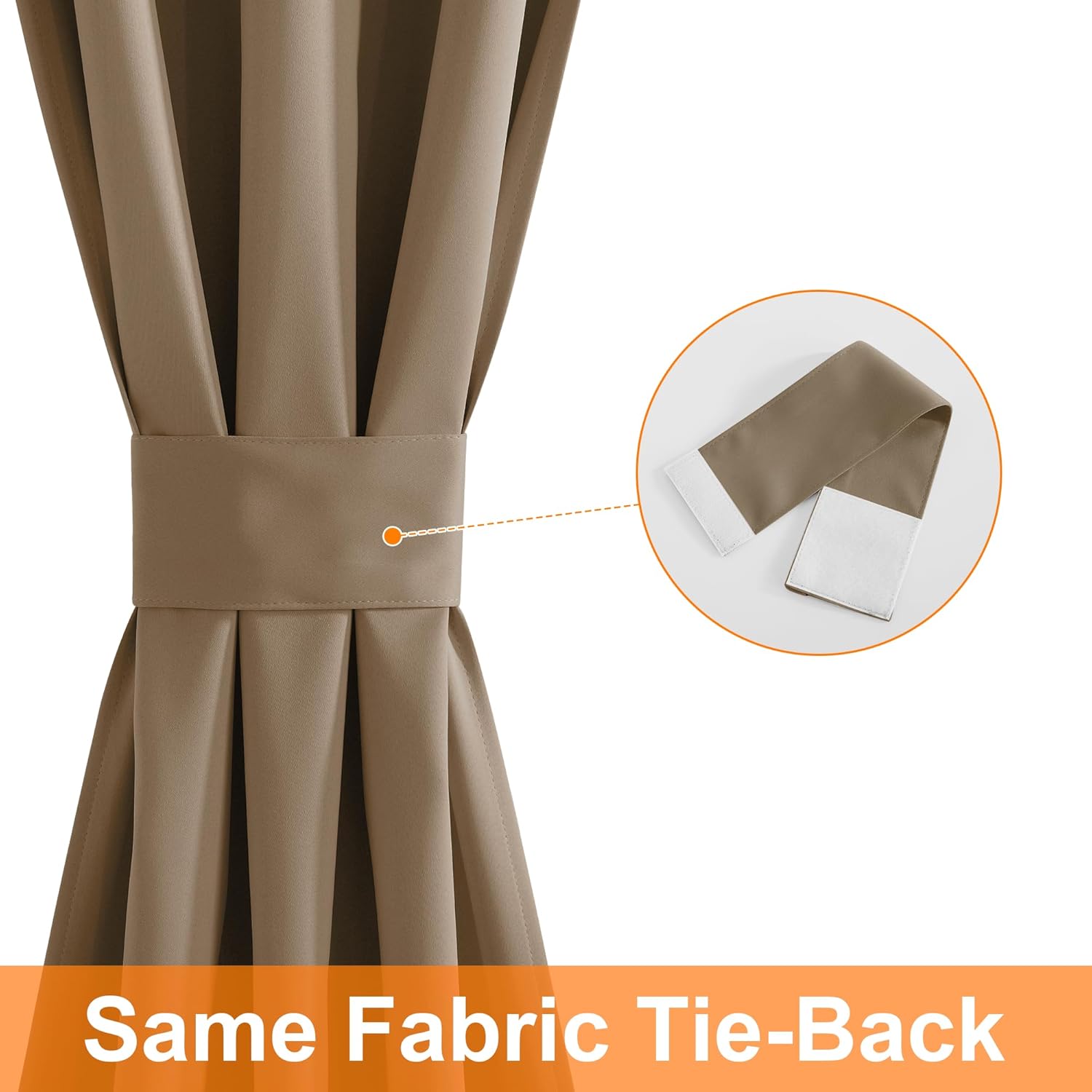 RYB HOME Blackout French Door Curtain Panel