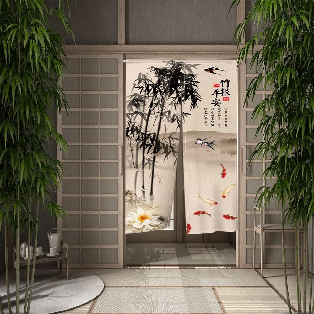 ChloropLastid Traditional Painting Doorway Curtain