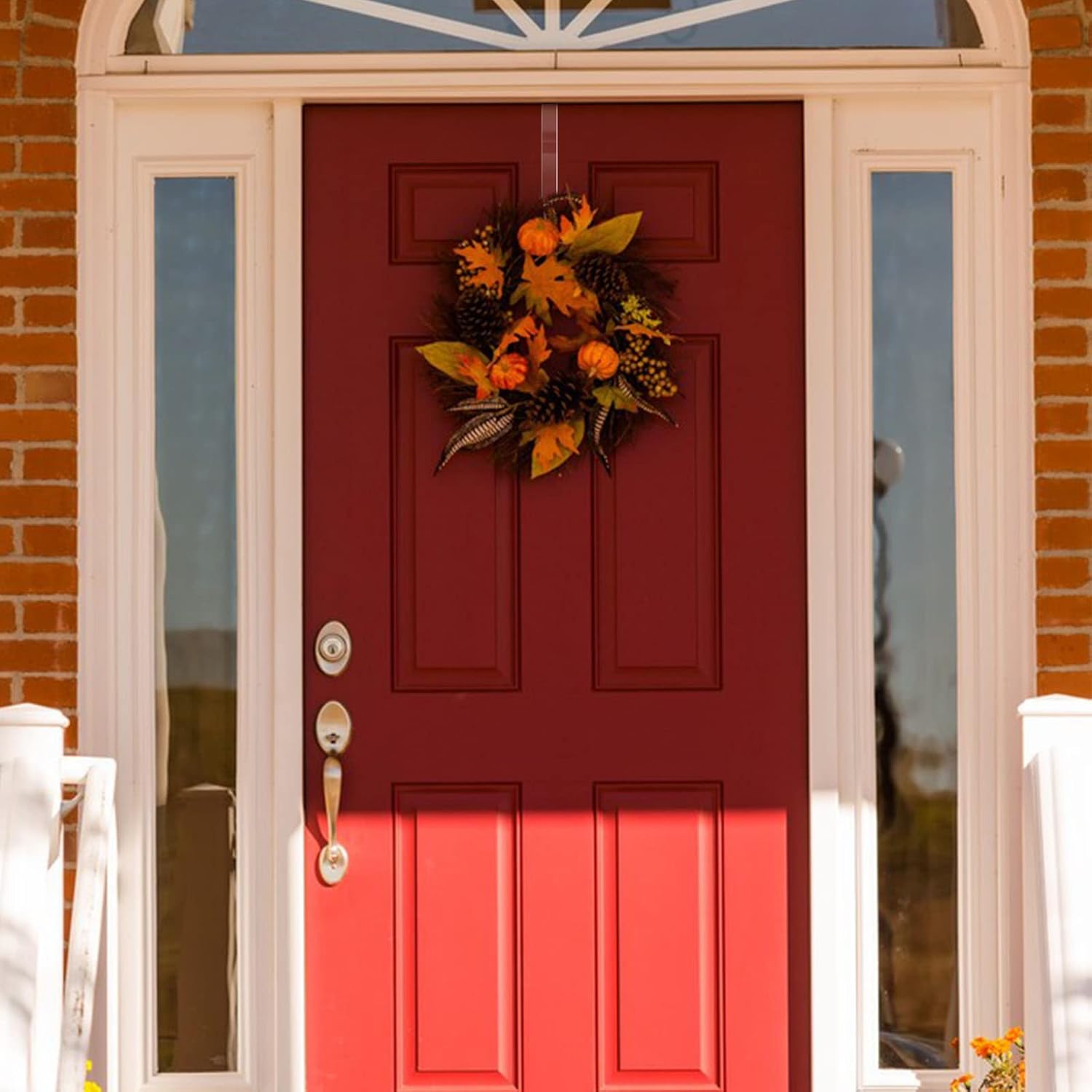 Blingkingdom 2pcs Clear 12 inch Wreath Hanger Hook for Doors