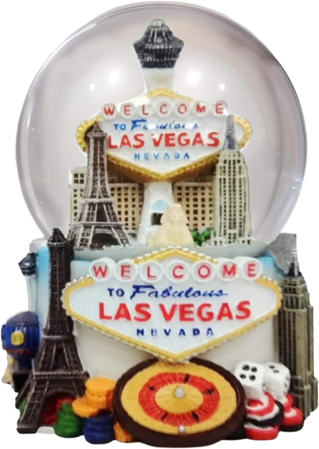 City-Souvenirs Las Vegas Snow Globe Skyline of Casinos 35 Inches