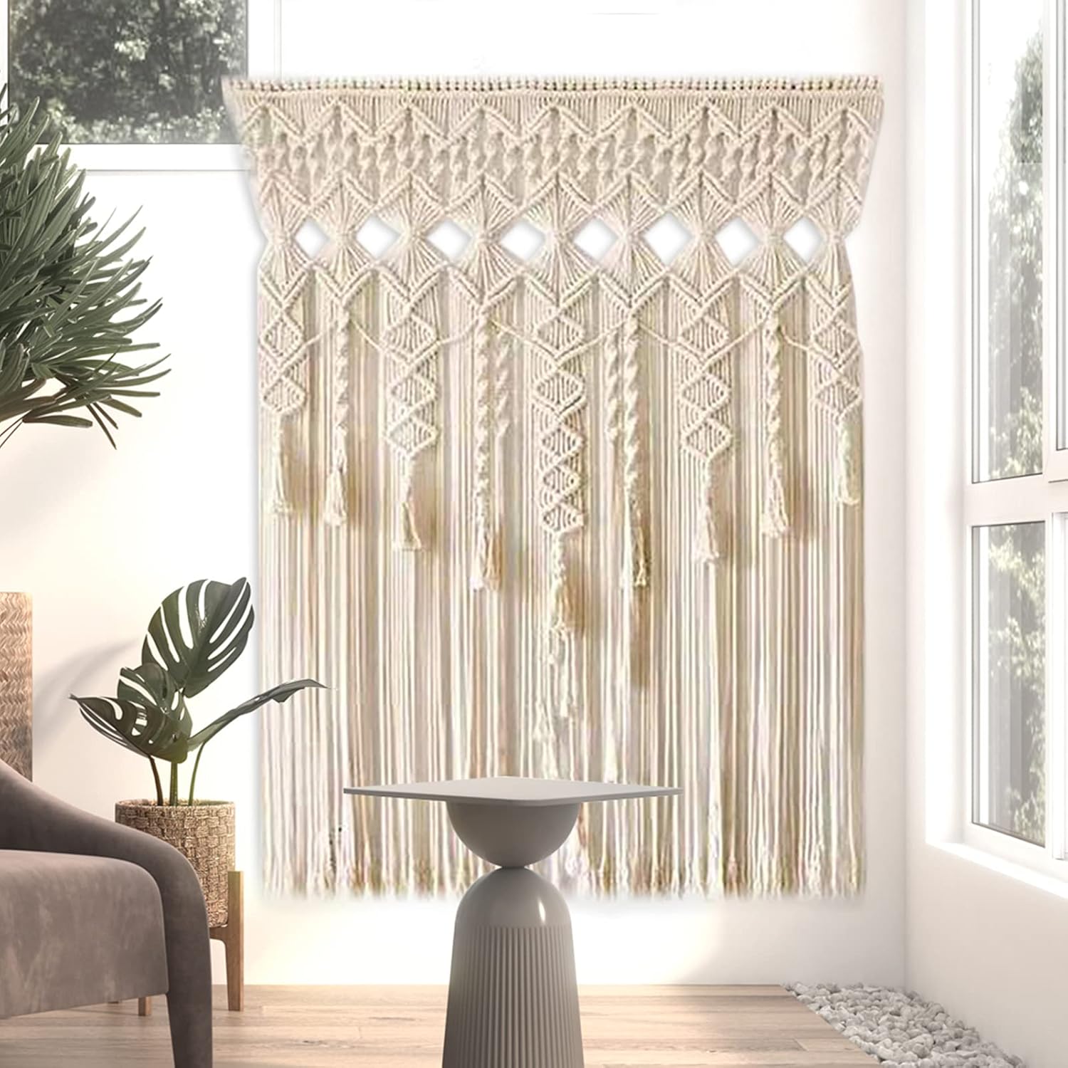 CHALIGHT Large Macrame Boho Chic Wall Hanging Tapestry