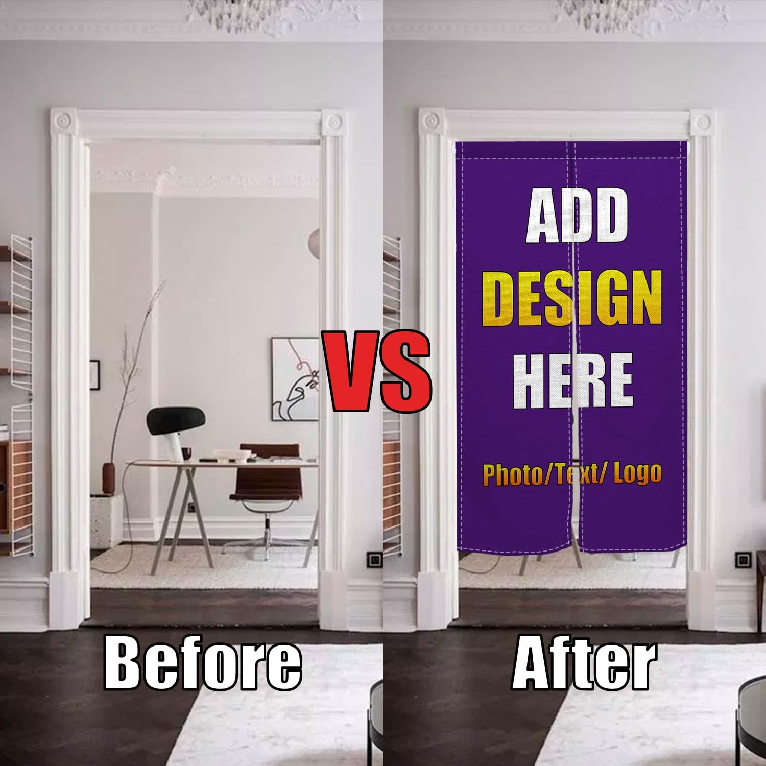 Customize Noren Curtain with Personalized Photo and Logo