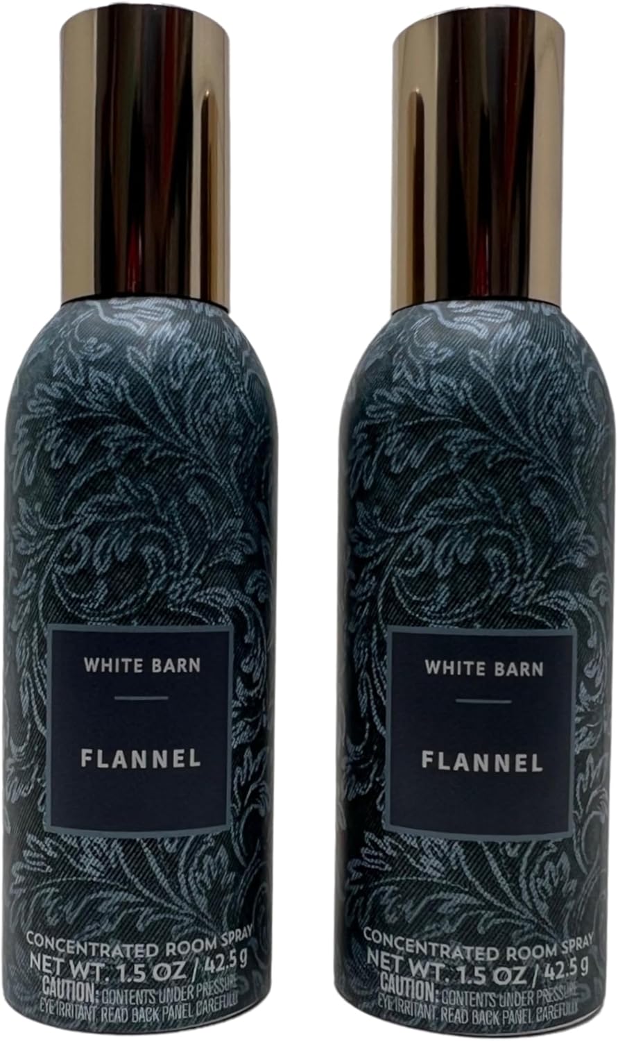 Bath and Body Works Flannel Room Spray 2 Pack 15 Oz Grey
