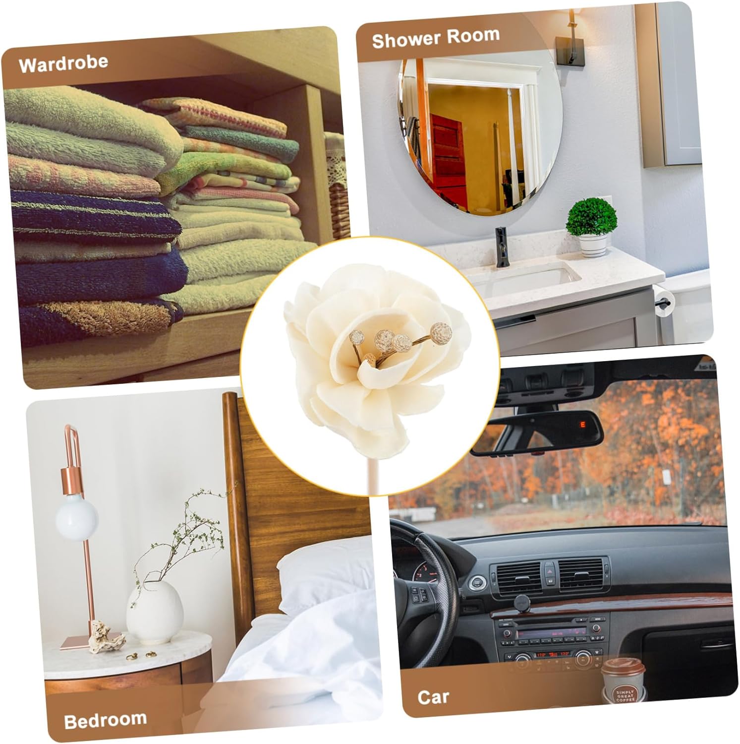 Zerodeko 5pcs Natural Rattan Diffuser Sticks for Home Fragrance