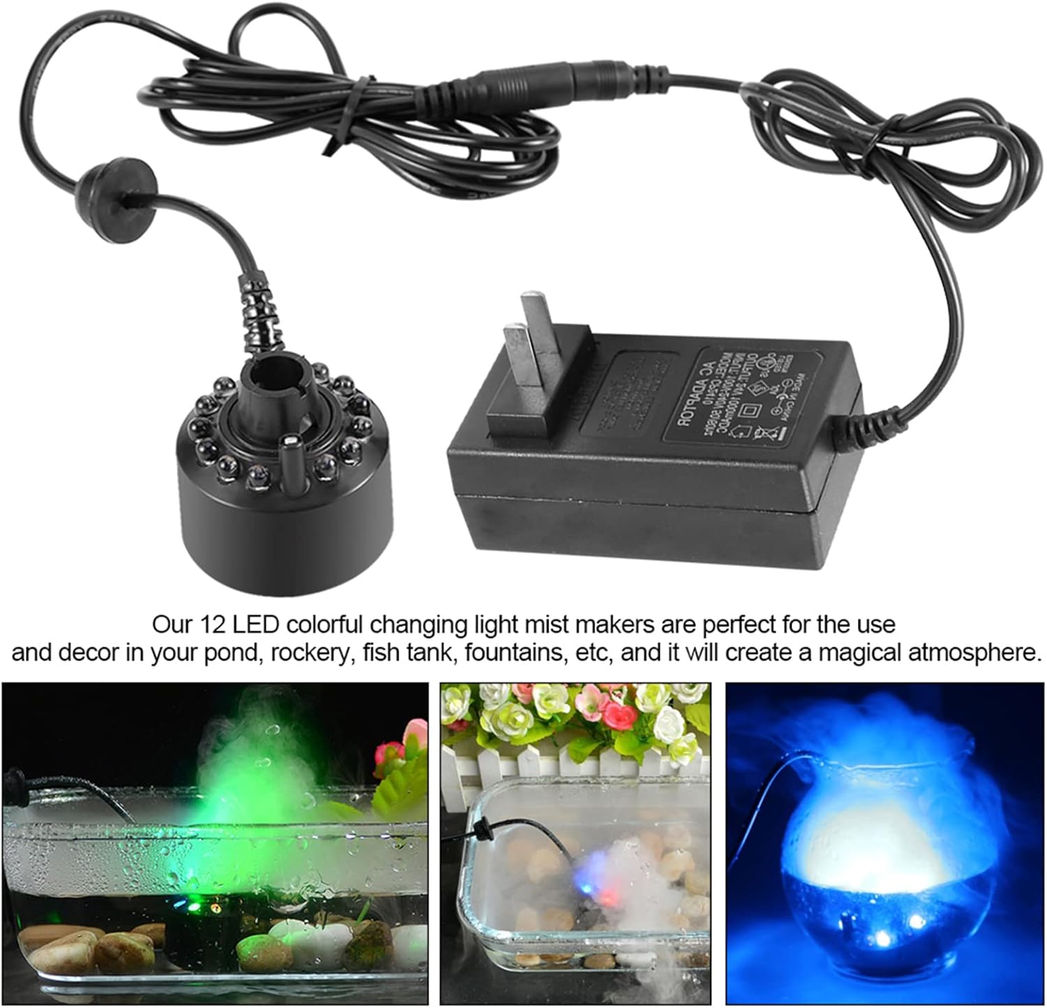 PerGar Mist Maker with 12 LED Lights