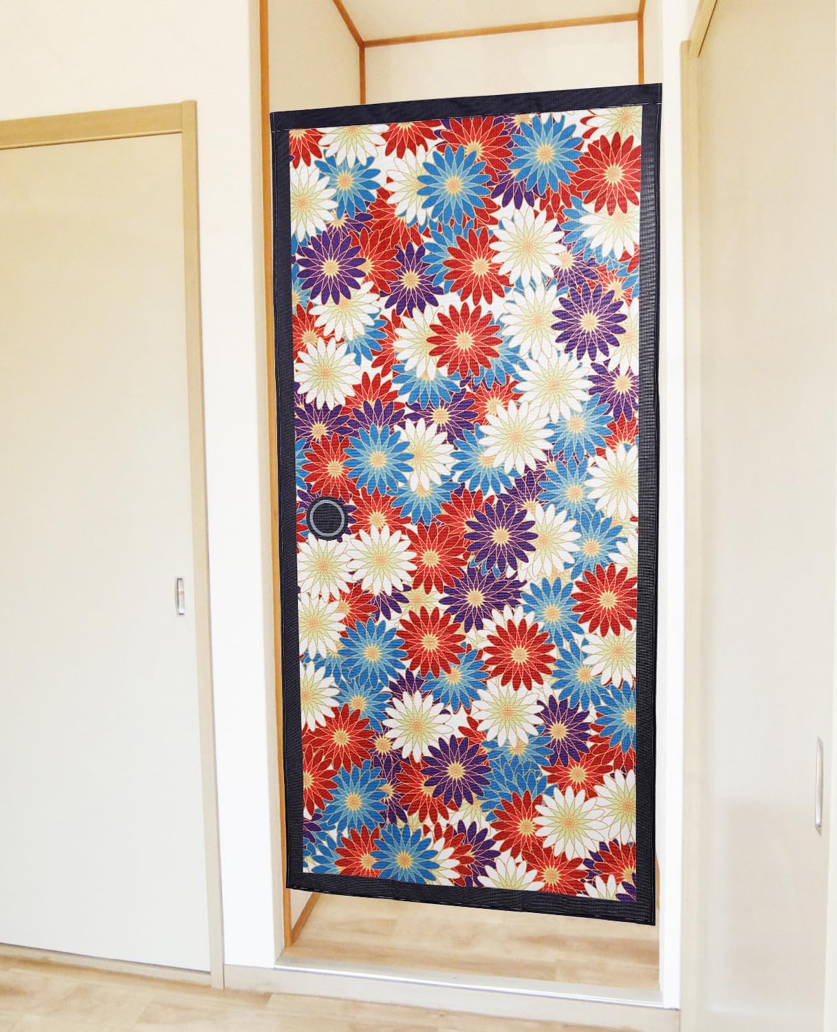 Noren Japanese Doorway Curtain with Fusuma Print Pattern3