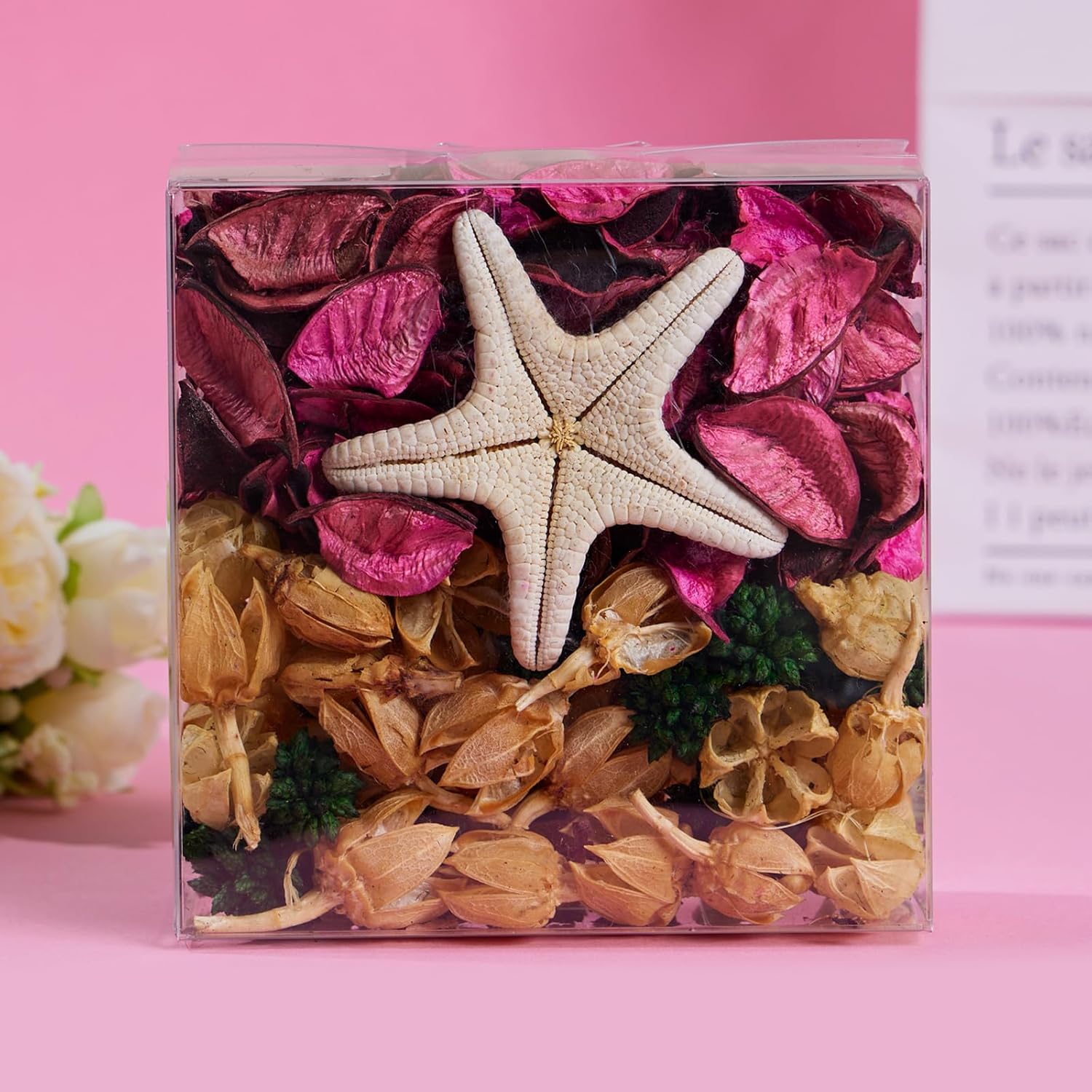 Pretysnow Rose Scented Potpourri - 49oz Long-Lasting Fragrance