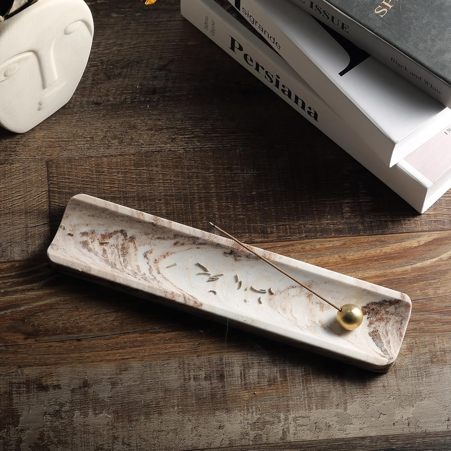 Koville Italian Marble Incense Holder for Sticks