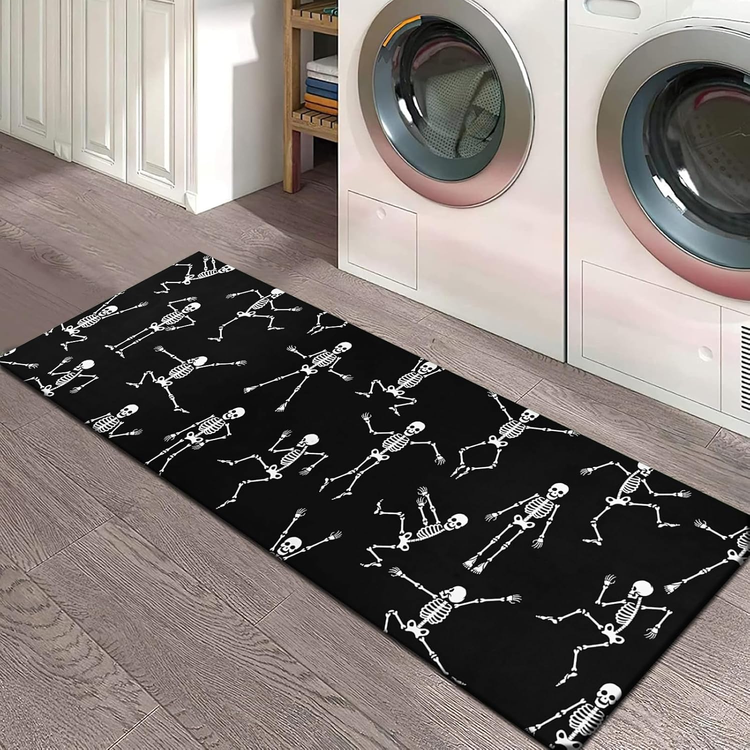 Happy Halloween Runner Rug Non Slip Black Laundry Room Mat 20x60