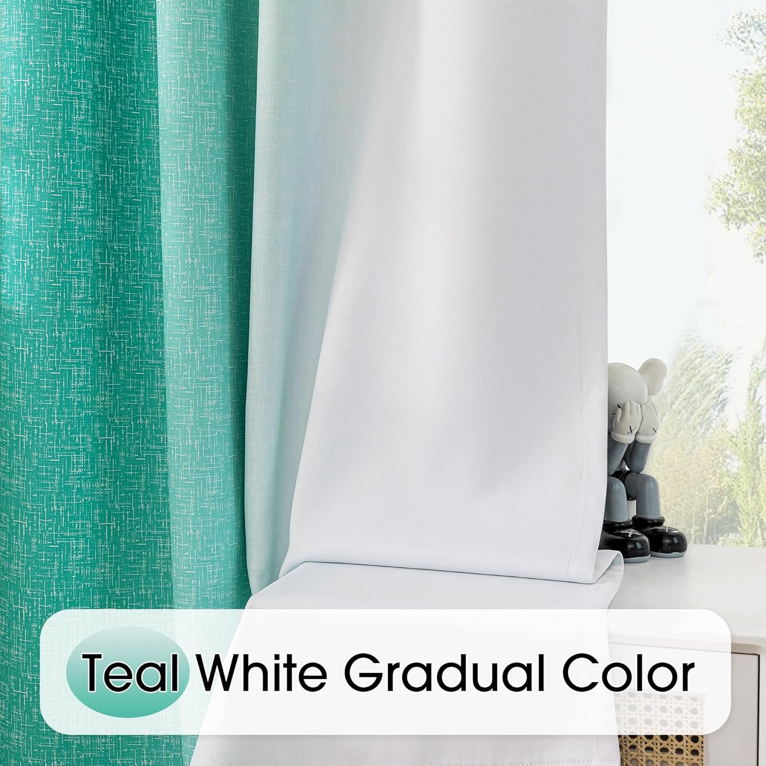 Geomoroccan Ombre Blackout Curtains 54 Inch 2 Panels