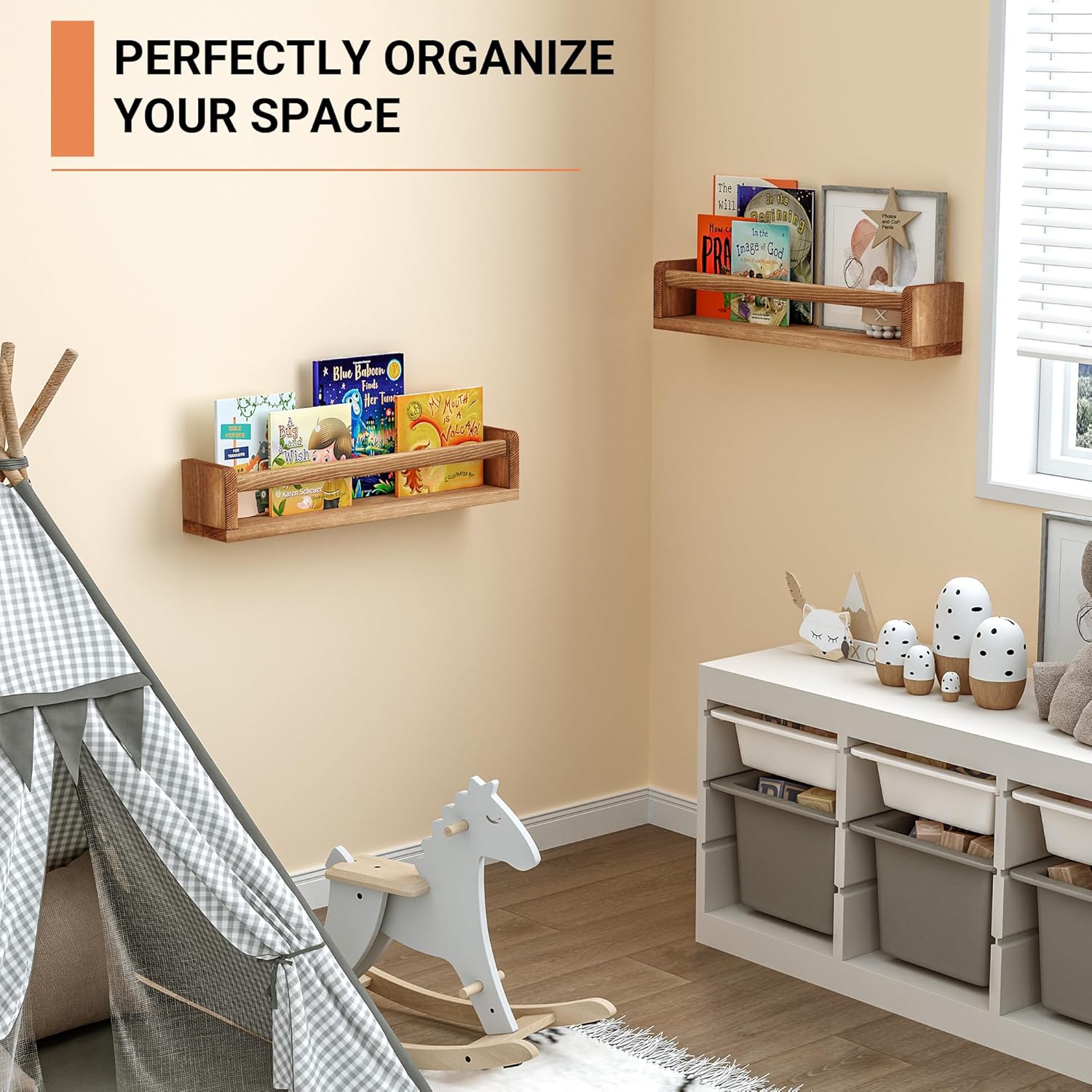 Heimlove Nursery Floating Shelves Set of 2