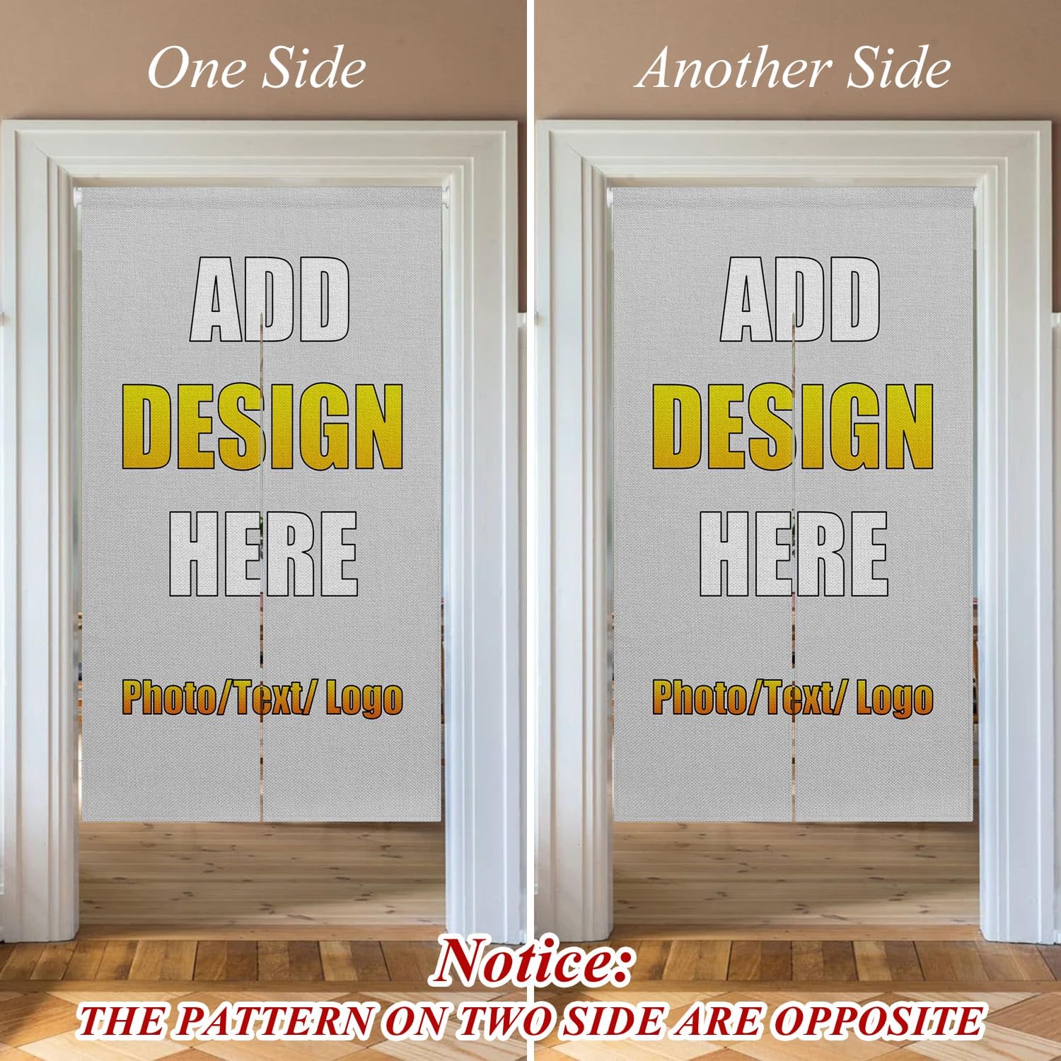Custom Noren Door Curtain with Double Sided Design