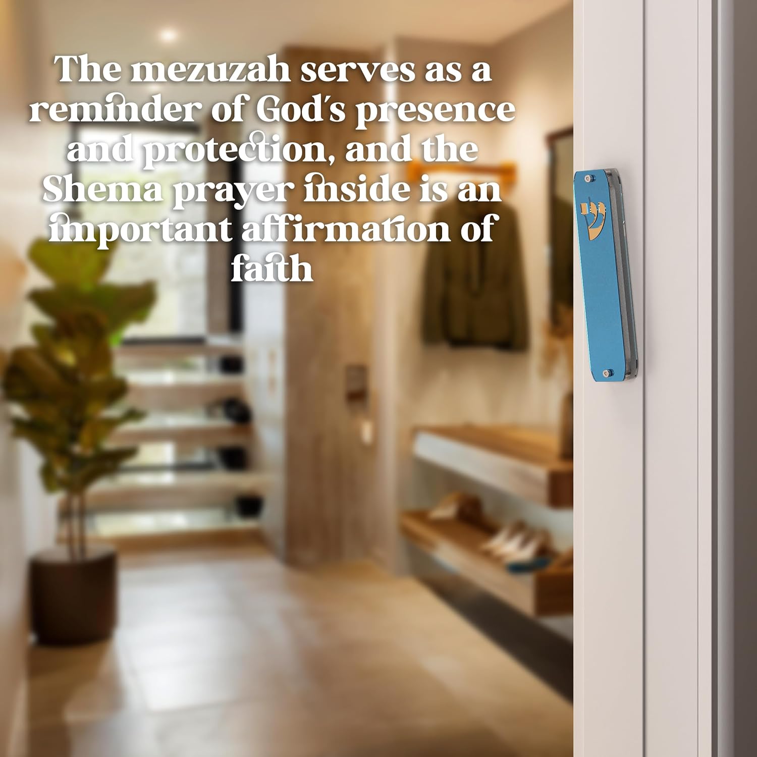 TYLDUM Clear Mezuzah Case for Door
