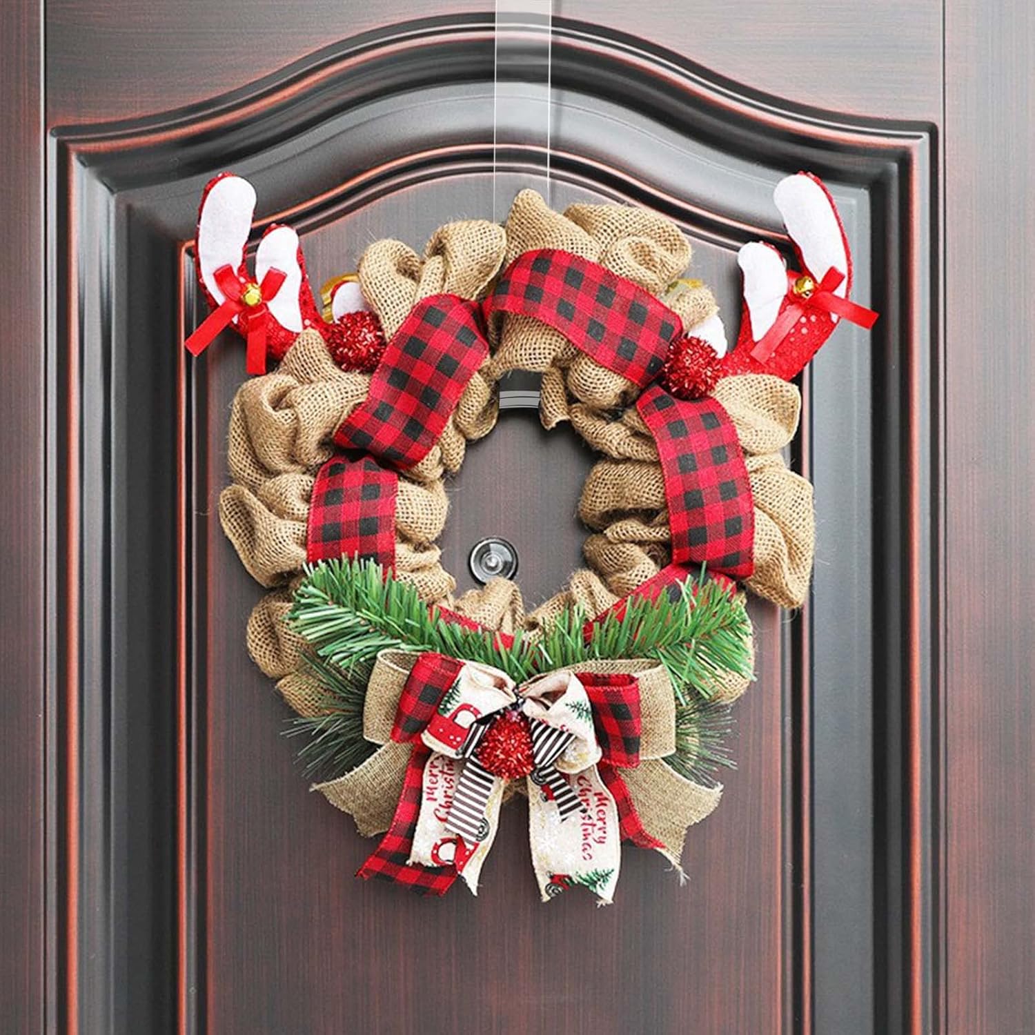 Blingkingdom 2pcs Clear 12 inch Wreath Hanger Hook for Doors