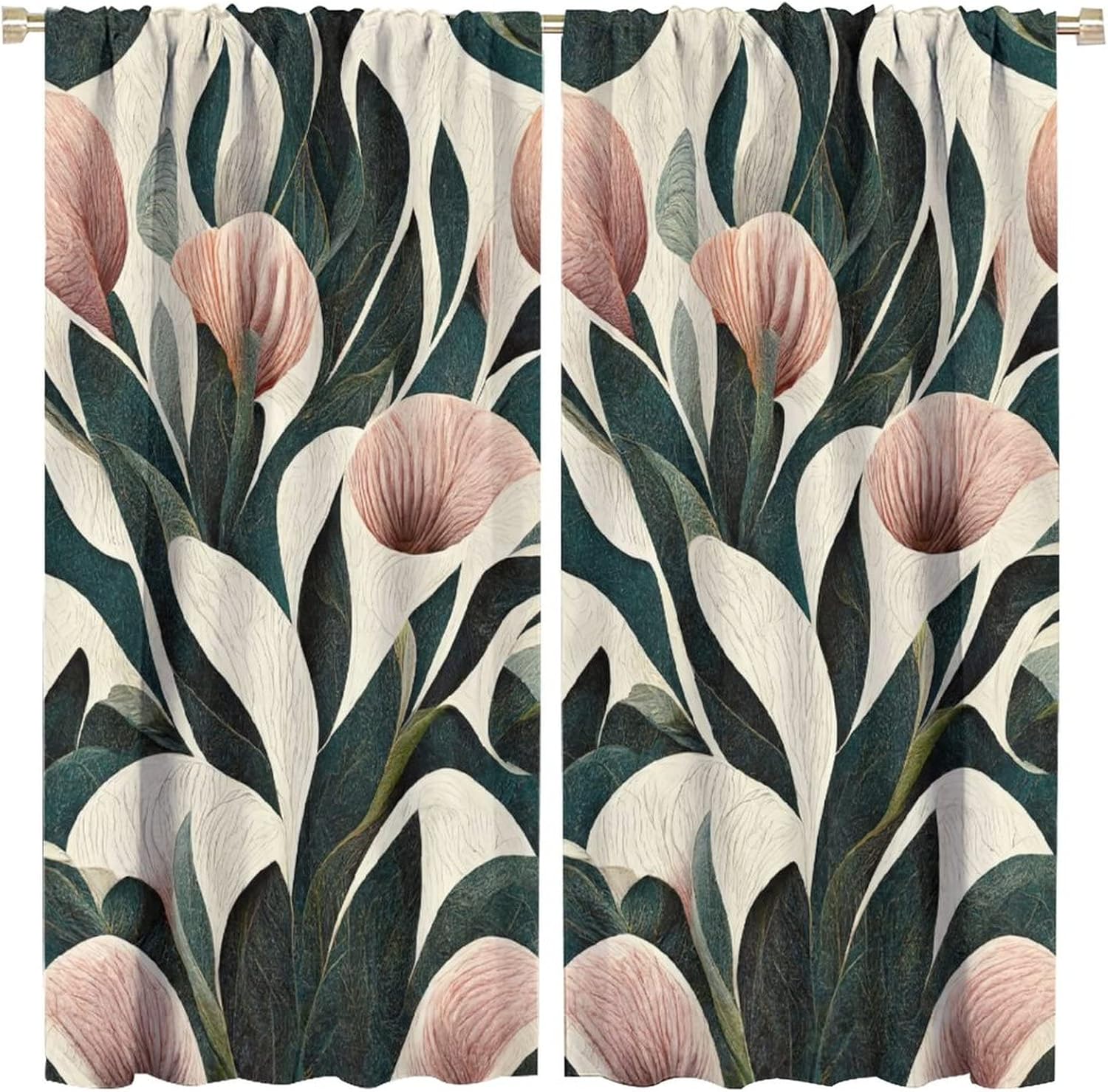 JESTRONRY Abstract Floral Curtains for Living Room Bedroom