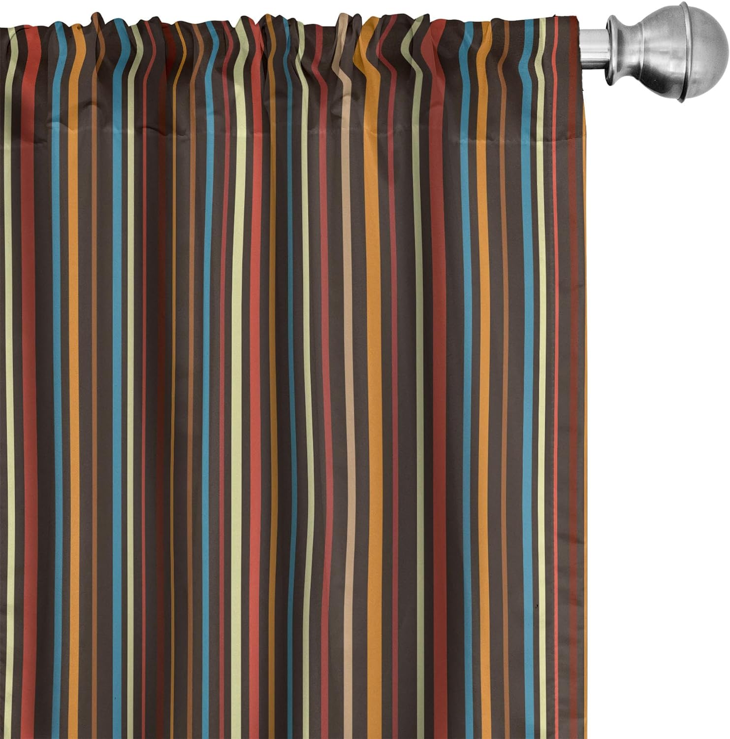 Ambesonne Striped Window Curtains Pack of 2