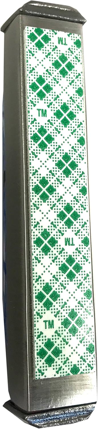 Sparkling Art Glass Mezuzah with Opal Blue Design