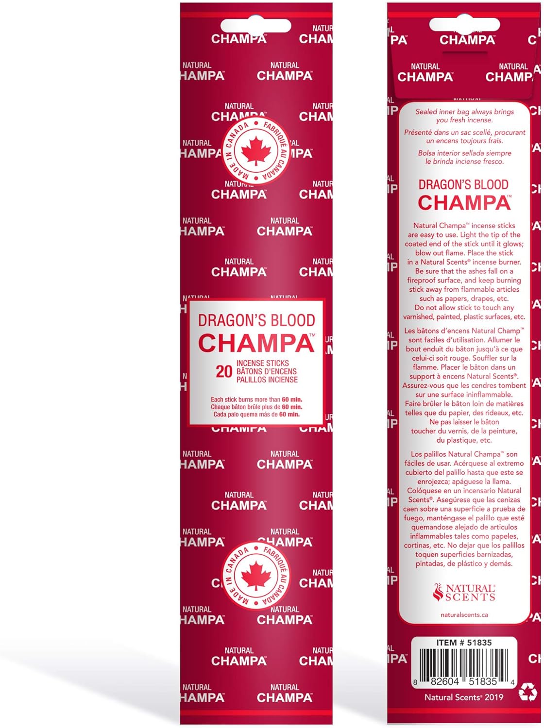 Dragons Blood Champa Incense Sticks Pack of 20
