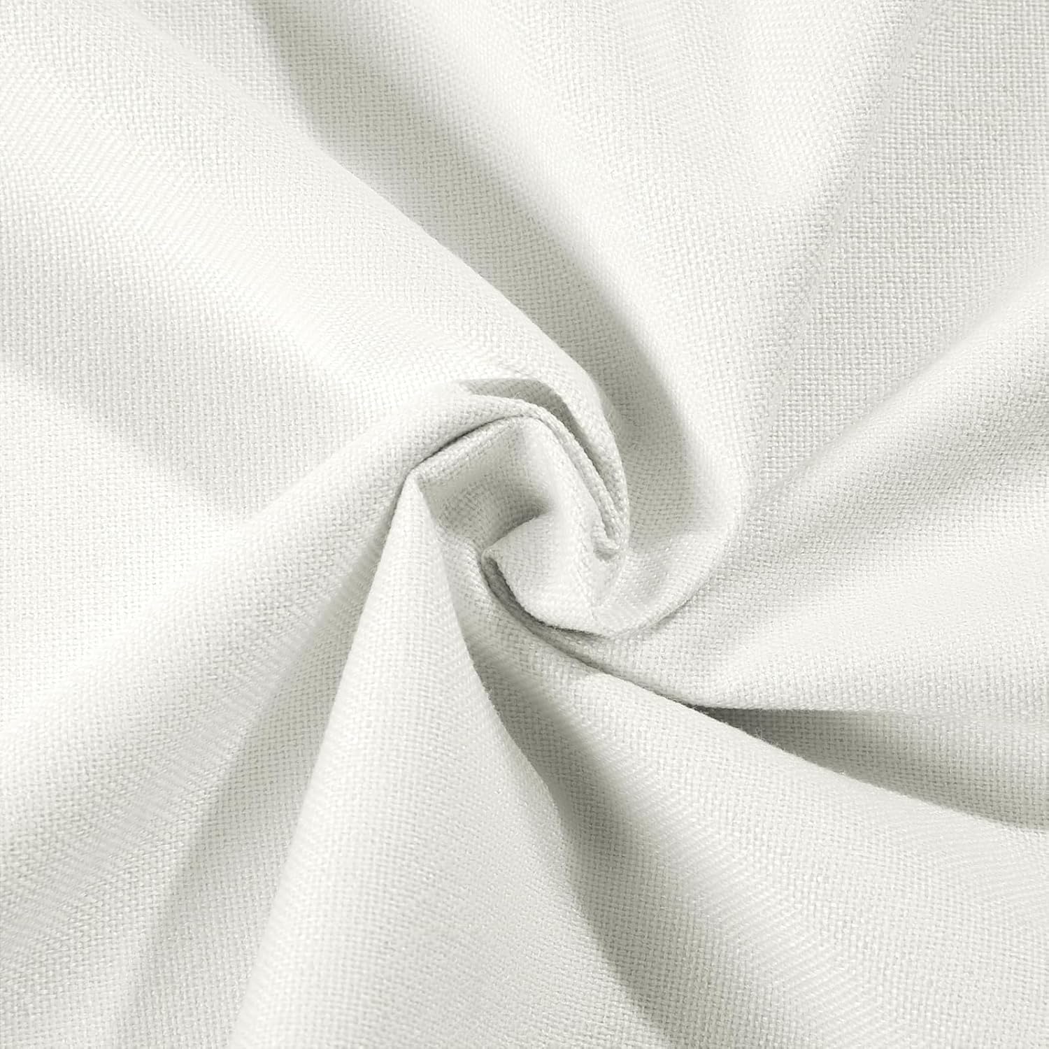 ChadMade Blackout Curtains 54 Inches Long 2 Panels Ivory White