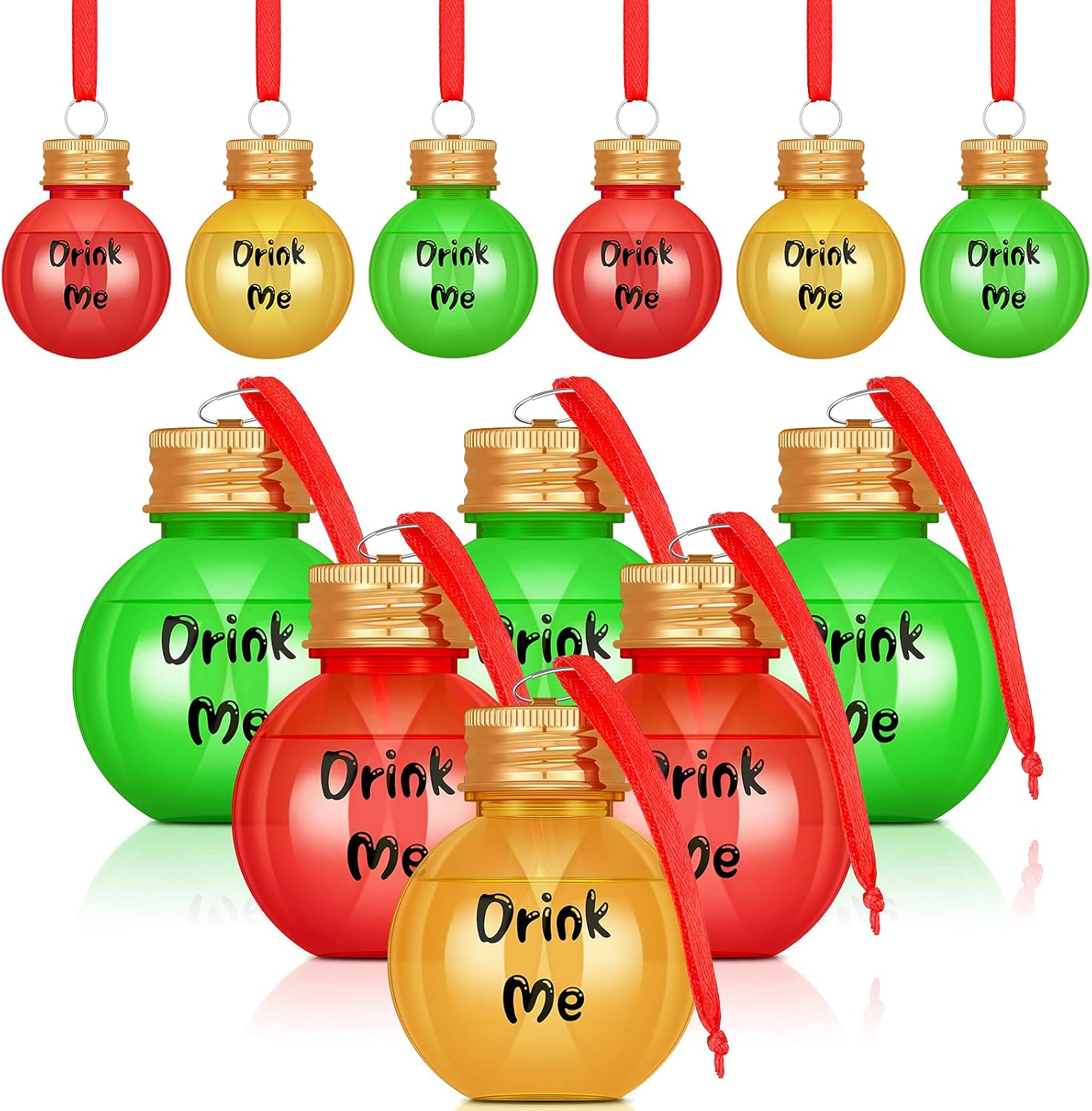 9 Piece Booze Filled Christmas Tree Ornaments Set