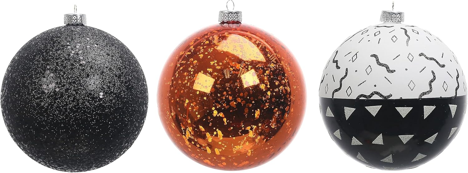 Ashland Halloween Plastic Ball Ornaments 3PC Set