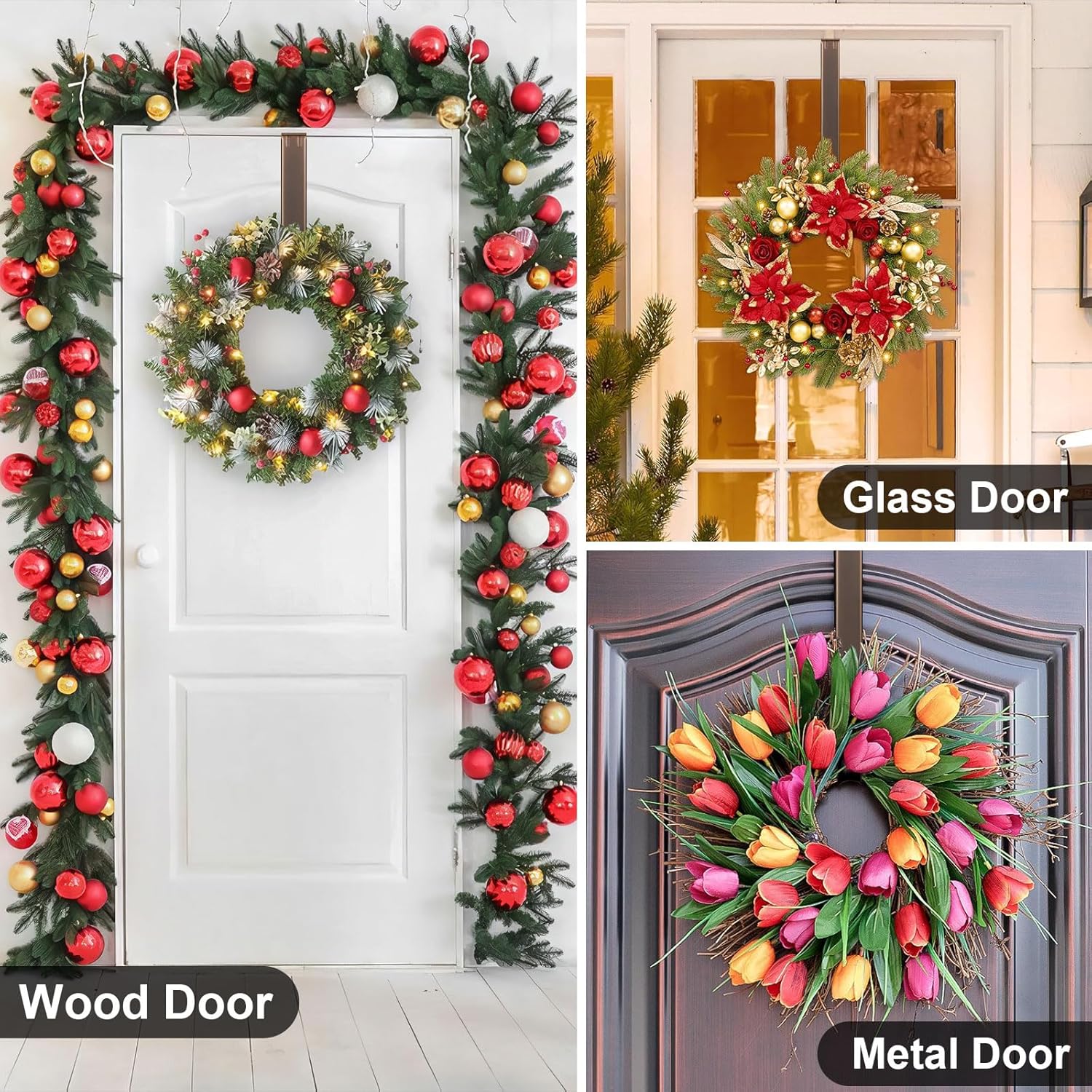 Adjustable Wreath Hanger 149-25 Inch Metal Door Hanger