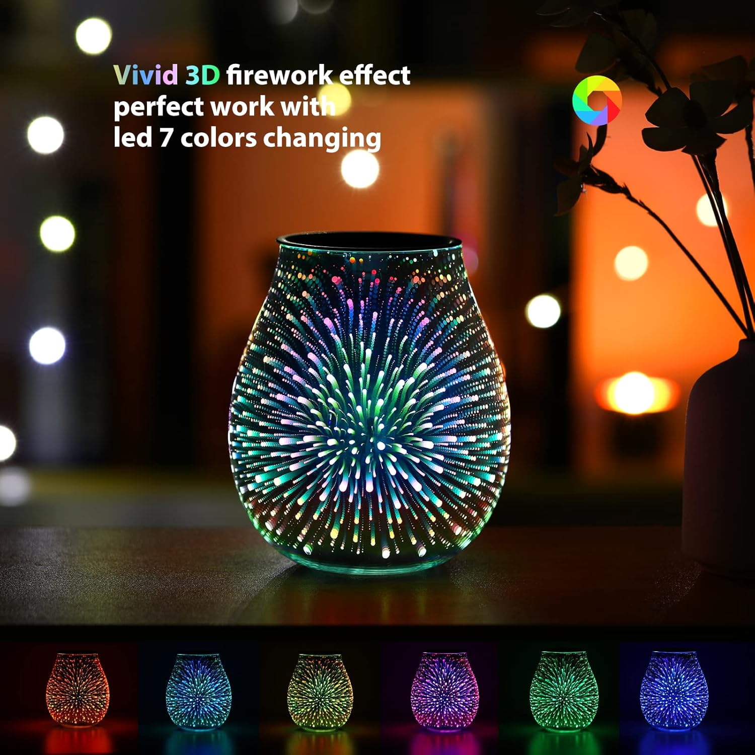 3D Glass Electric Wax Melter with LED Light and Reusable Tray