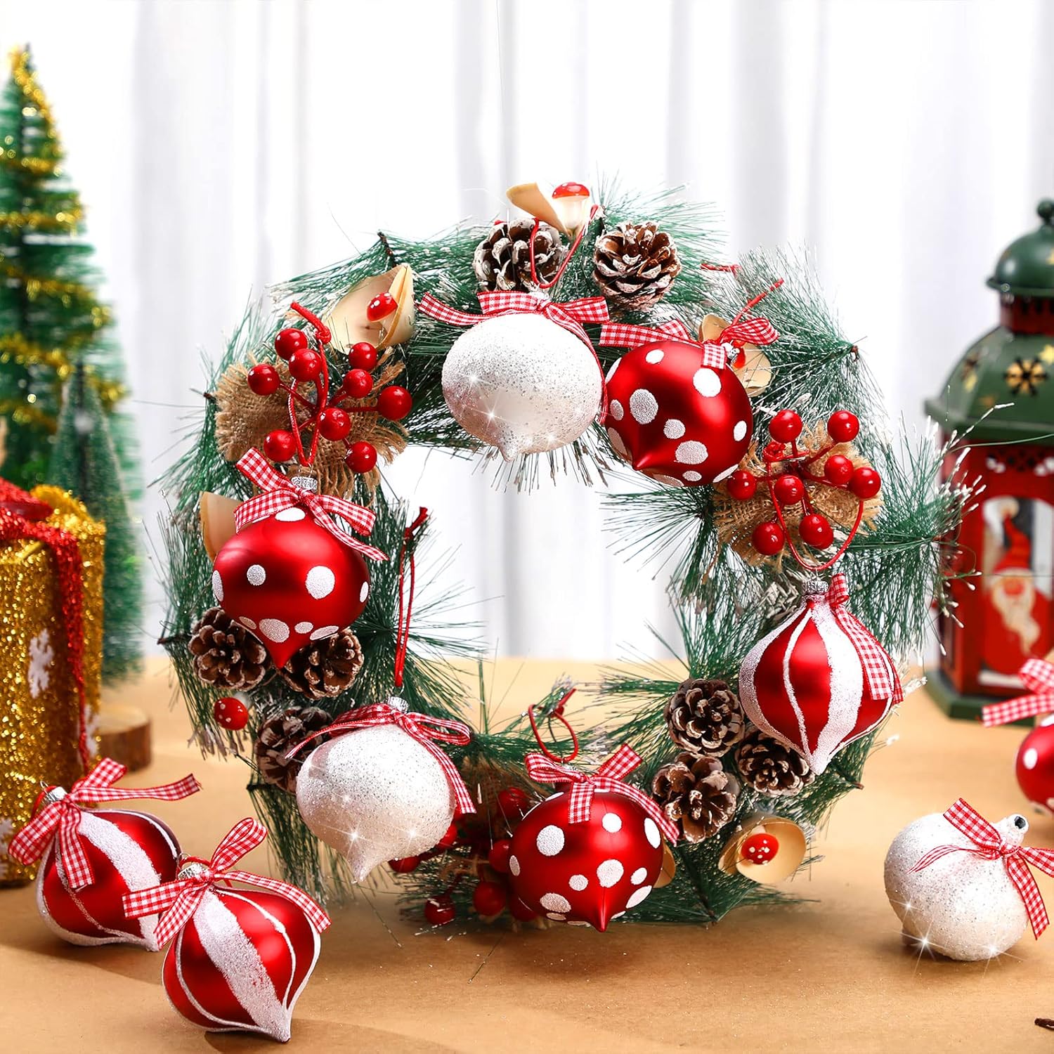 24 Pcs Shatterproof Candy Cane Christmas Ornament Decorations