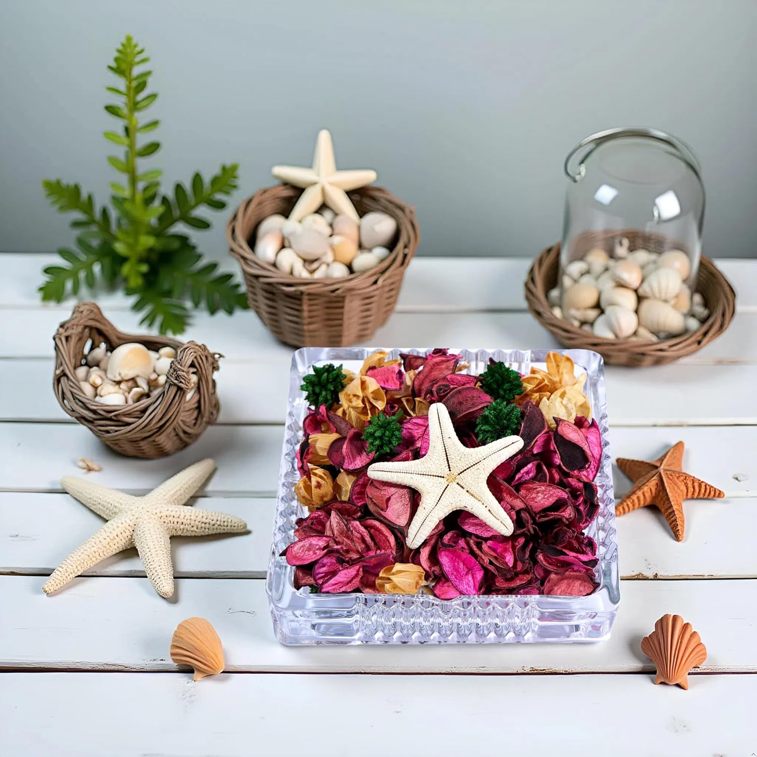 Pretysnow Rose Scented Potpourri - 49oz Long-Lasting Fragrance