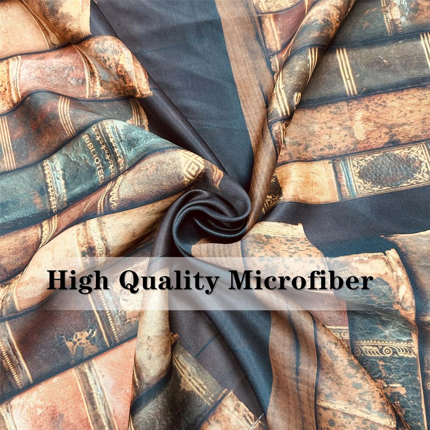 Bookshelf Blackout Curtains 42x63 Inch Grommet Thermal Insulated Room Darkening Window Drapes