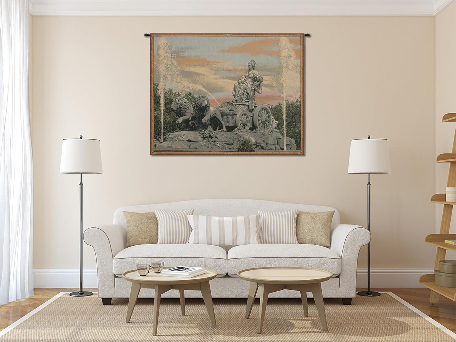 Charlotte Home Furnishings Inc Cibele Madrid Fountain Wall Hanging 35x54 Inch