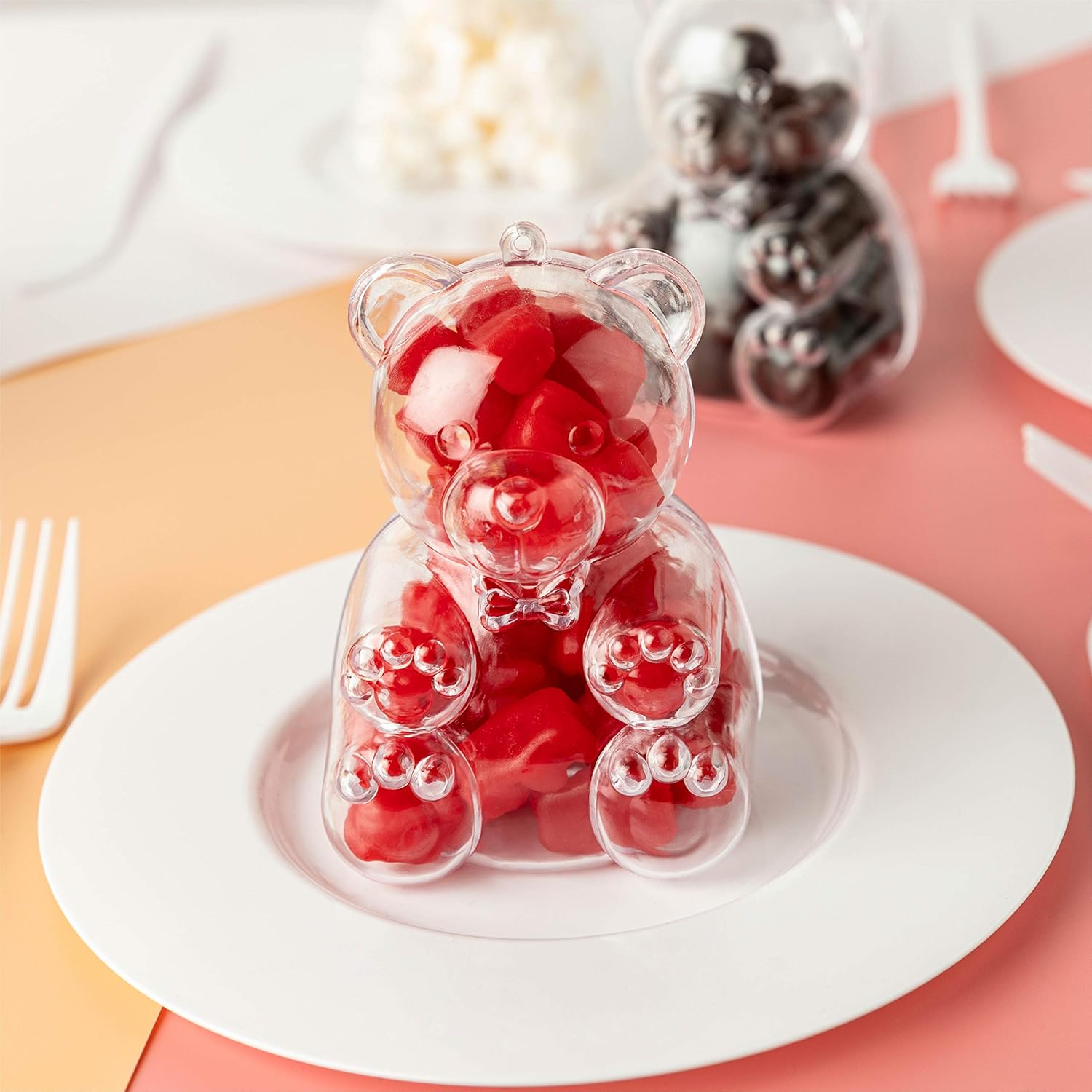 Hammont Tree Ornaments - 9 Pack Acrylic Bear Shaped Christmas Decor