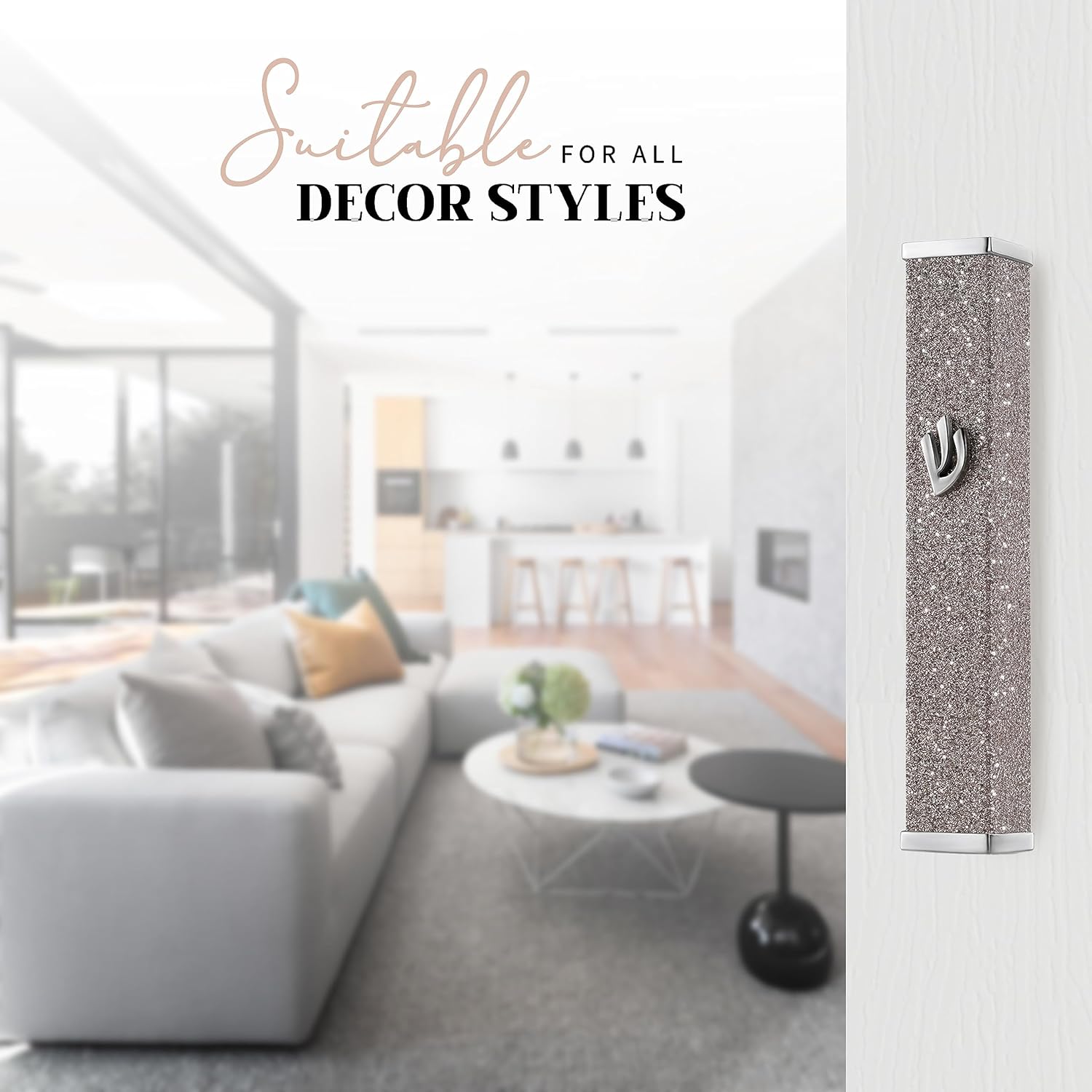 SURI Modern Mezuzah with Self-Stick Case