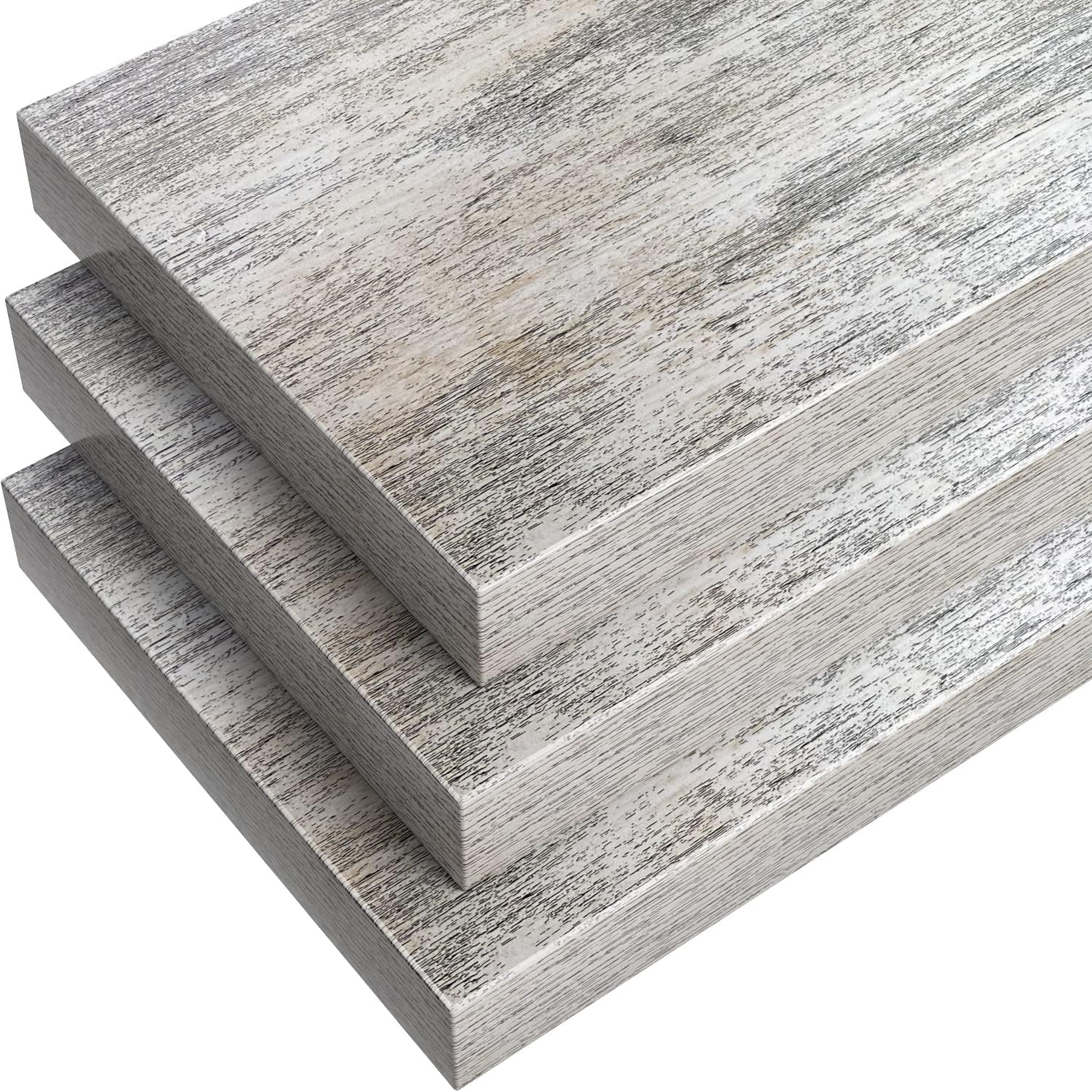 Sorbus Floating Shelves 3 Pack 16 Inch Rustic