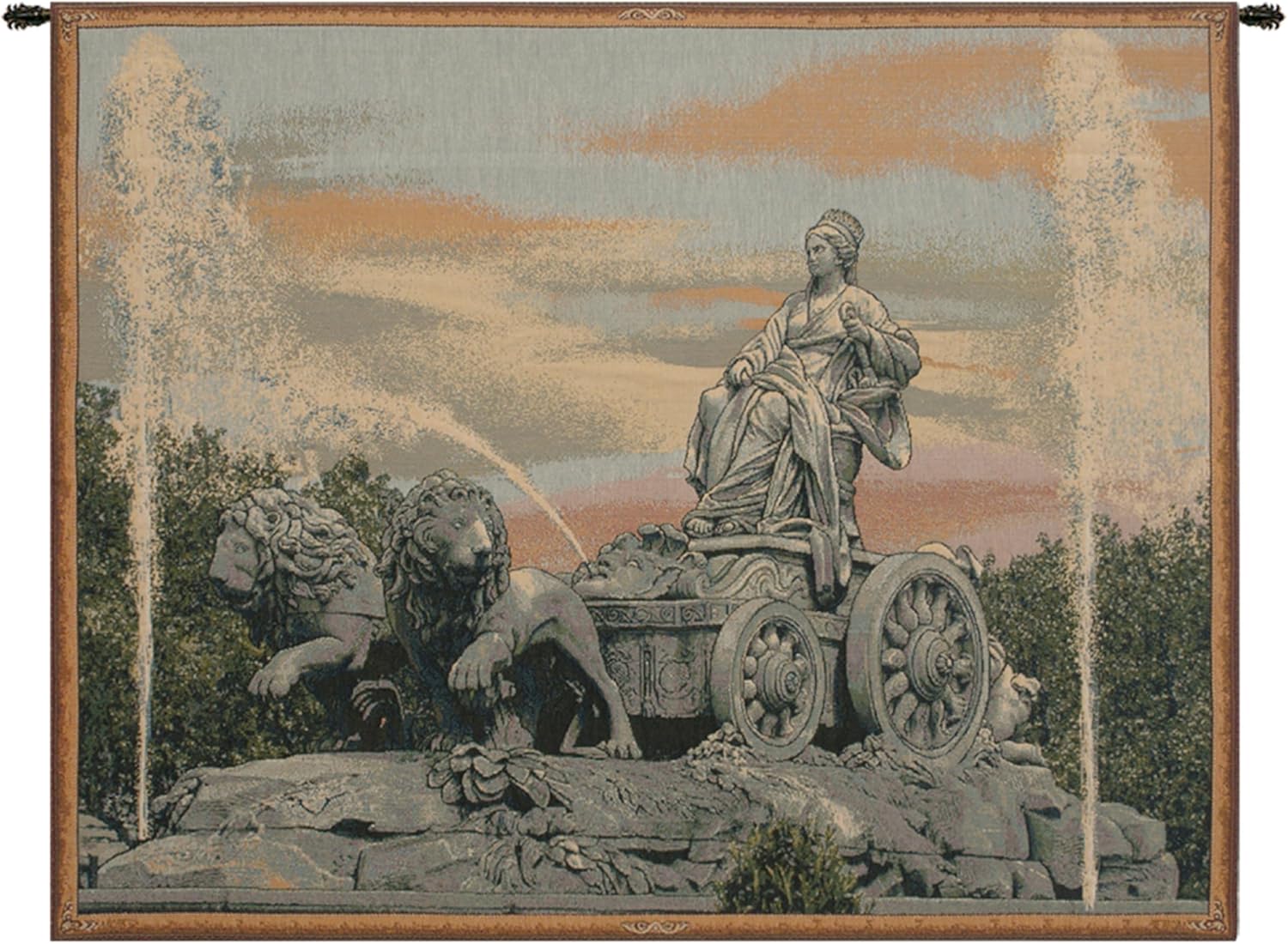 Charlotte Home Furnishings Inc Cibele Madrid Fountain Wall Hanging 35x54 Inch
