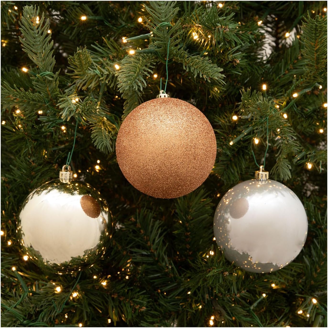 Hobby Lobby Metallic Shiny Glitter Ball Ornaments 1