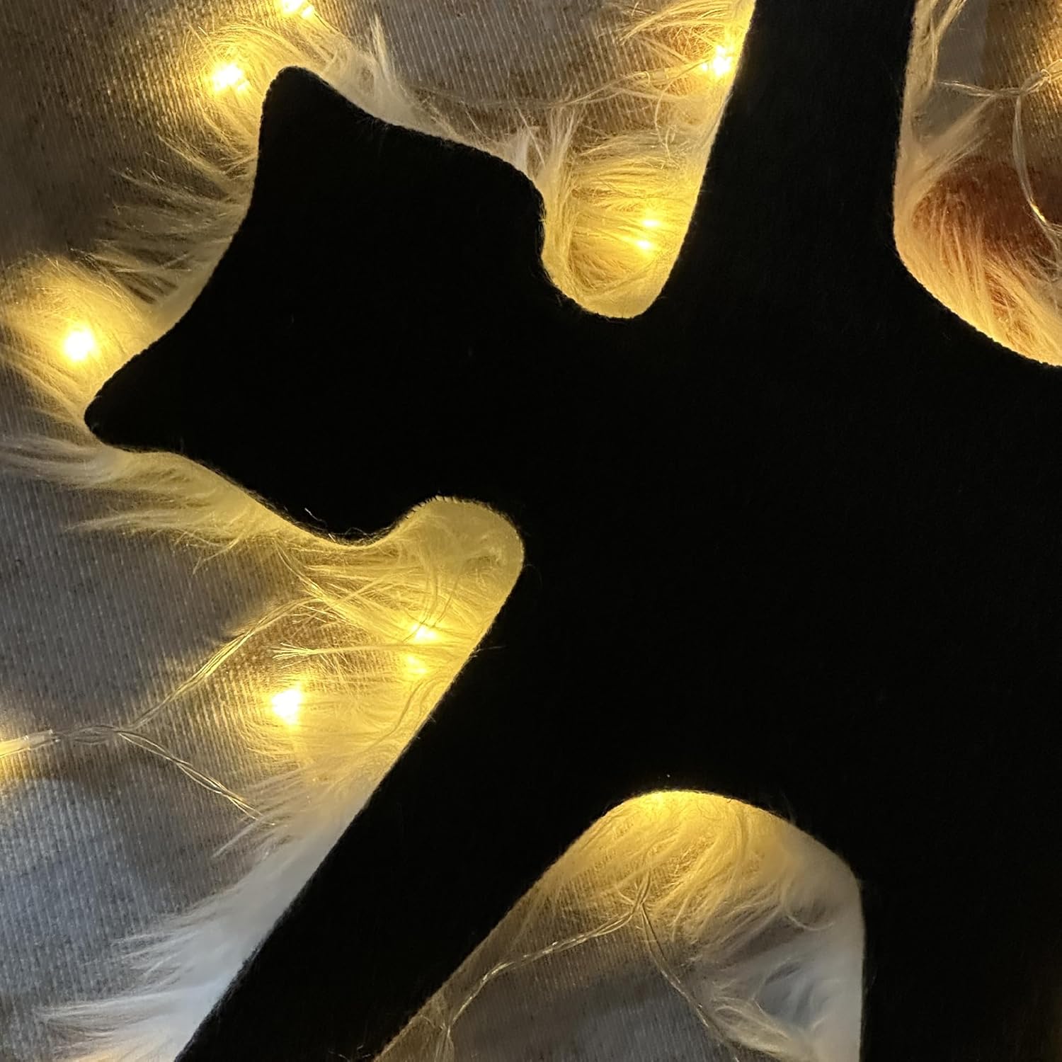 Light Up Fried Cat Rug Christmas Decor with USB Lights