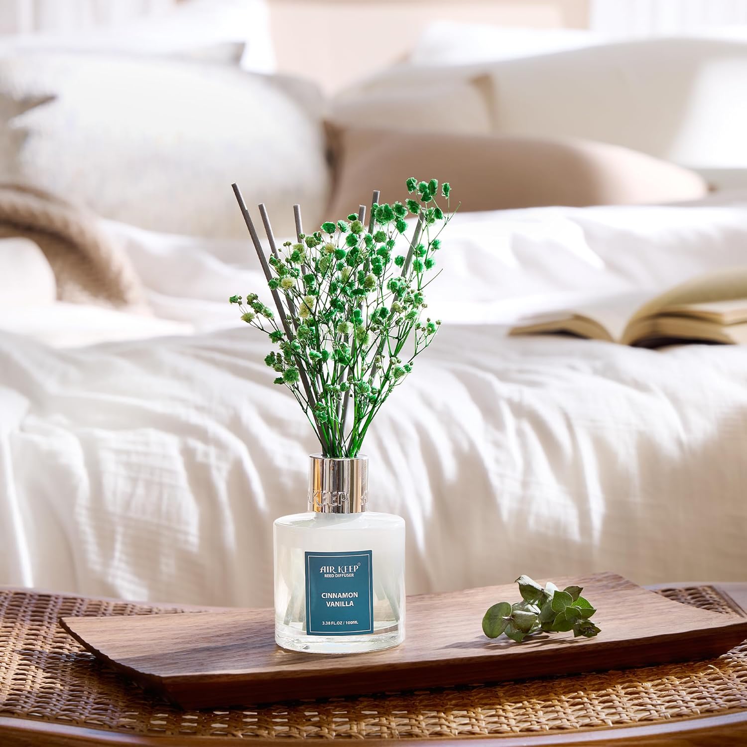 Airkeep Reed Diffuser Set - Cinnamon Vanilla 338 Fl Oz