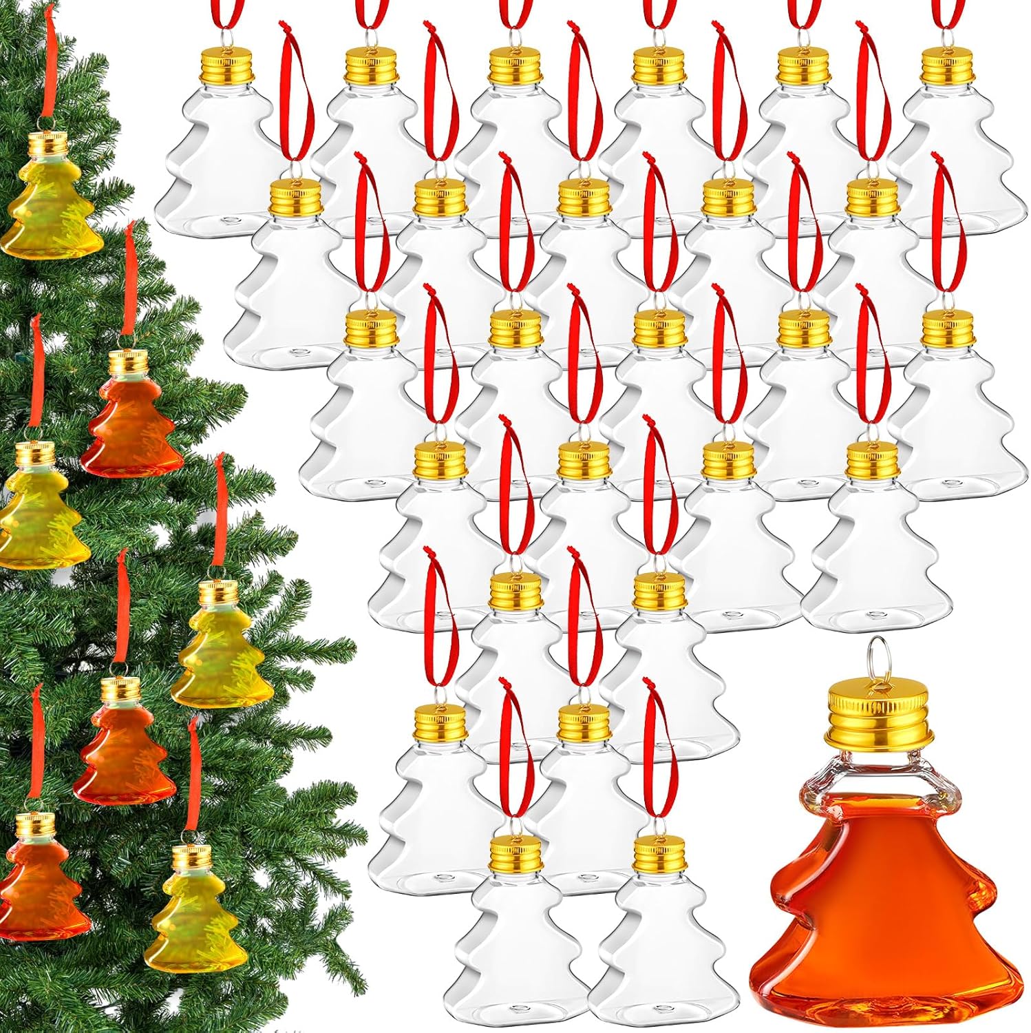Patelai 48 Pcs Fillable Christmas Drink Balls