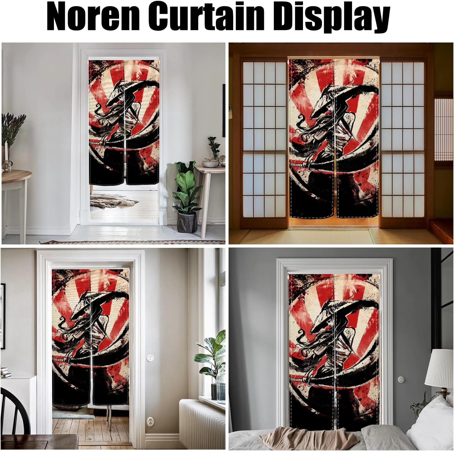 Traditional Japanese Noren Door Curtain 34x60 Inches
