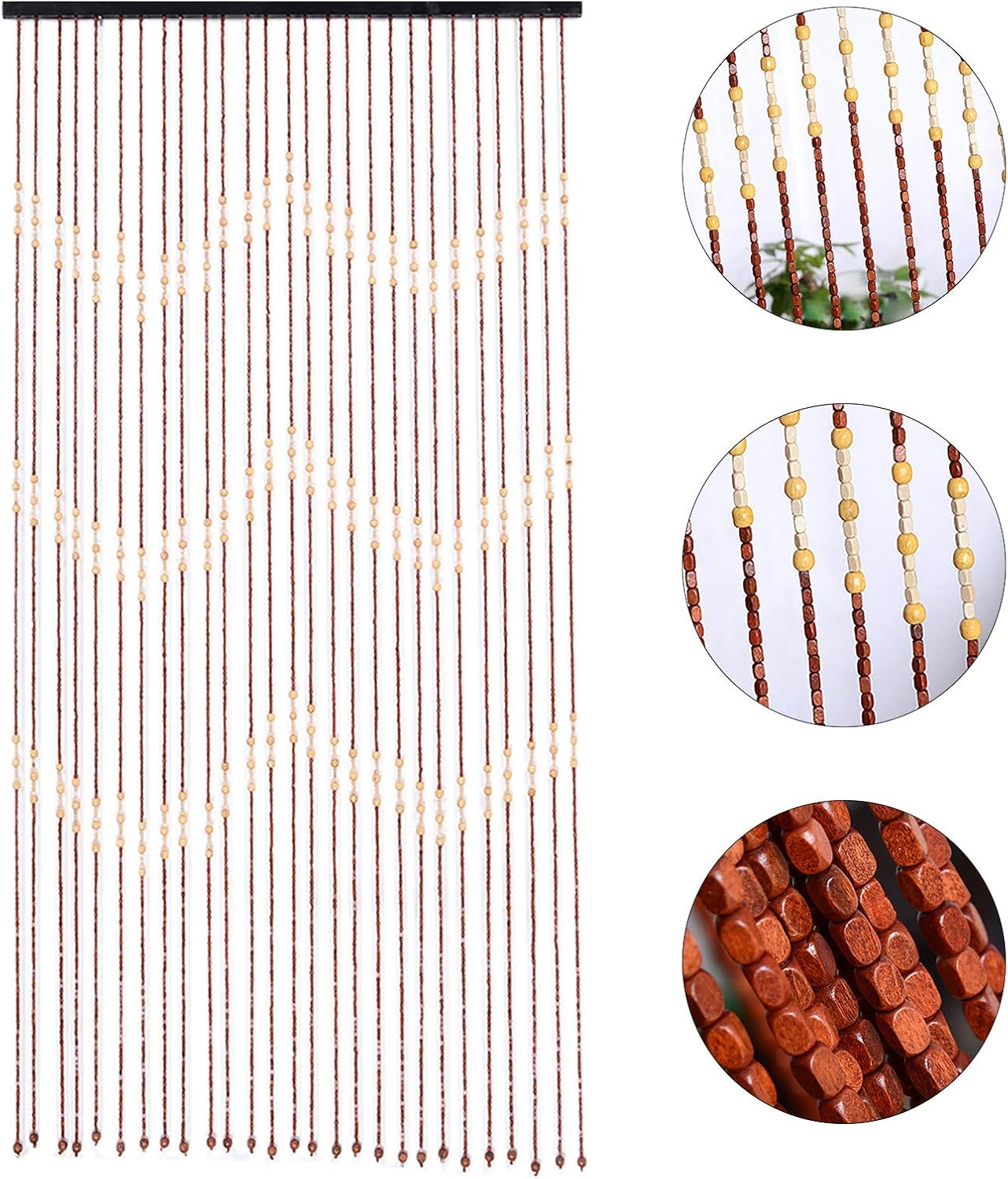TFCFL 27 String Wooden Beaded Curtains 90x175cm