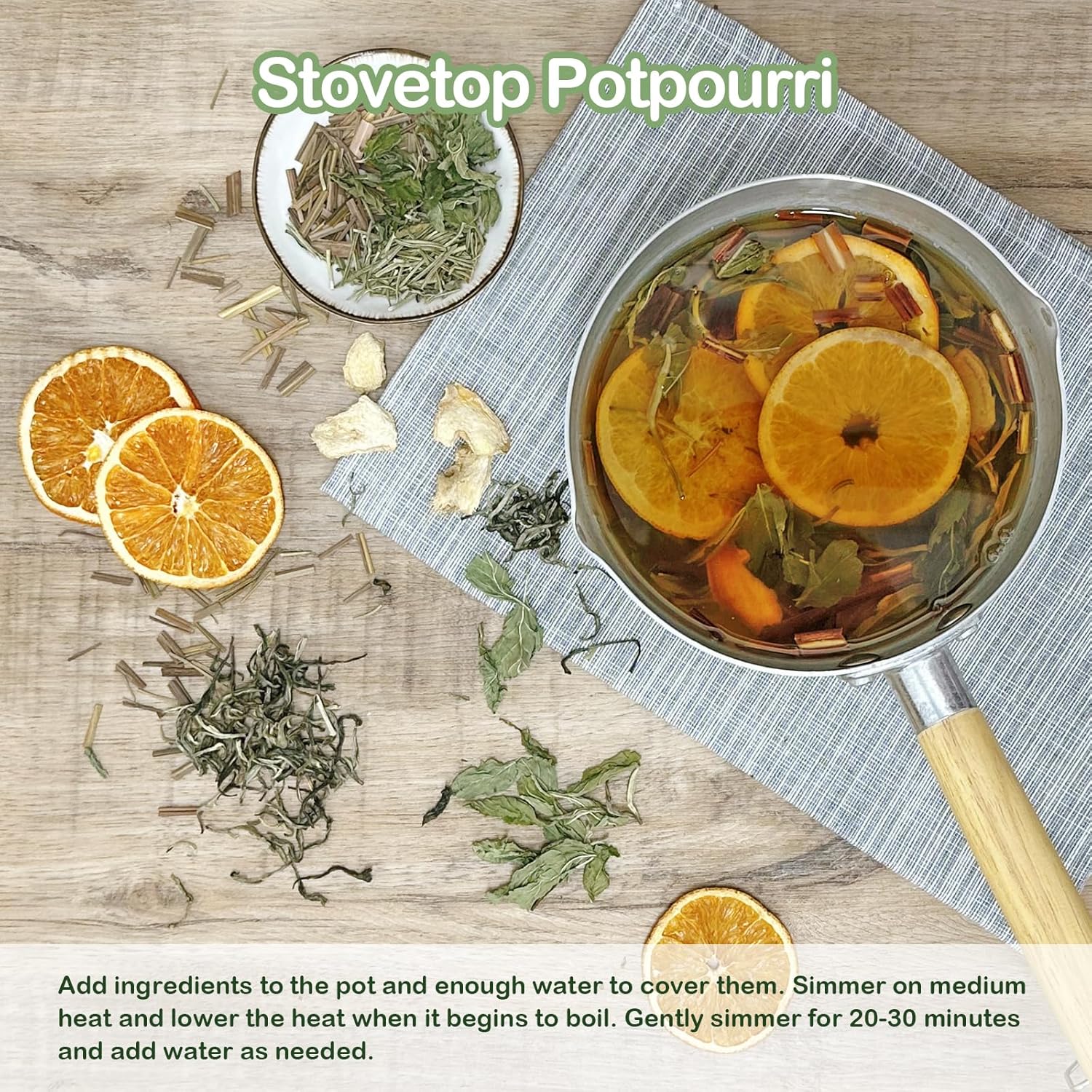Healing Potpourri with Cinnamon Ginger Lavender Anise Star and Orange