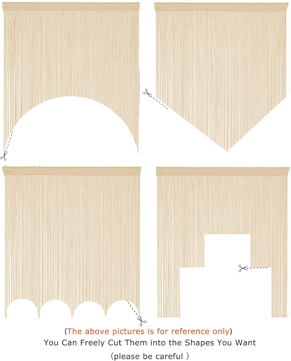 YaoYue Doorways String Curtain with Fringe Tassels