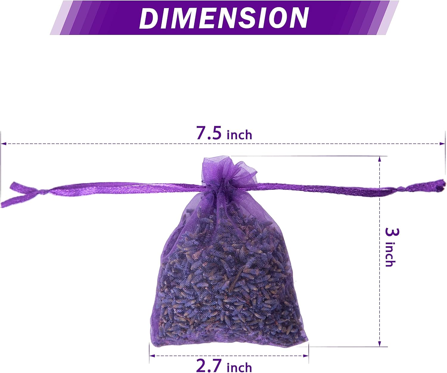 French Lavender Sachets Set of 36 Purple Home Fragrance