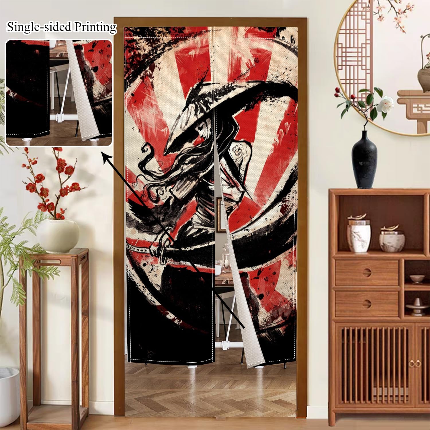 Traditional Japanese Noren Door Curtain 34x60 Inches
