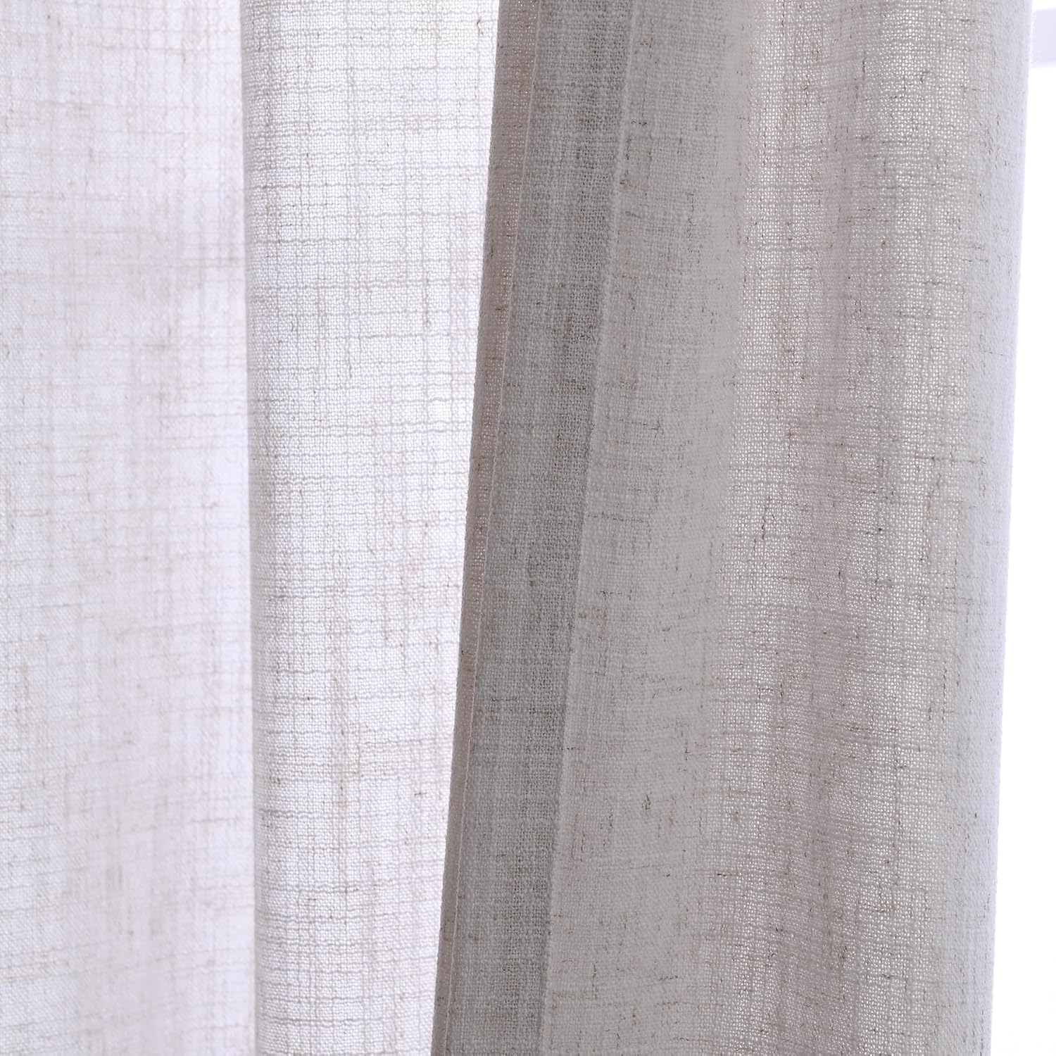 Custom Curtain Natural Linen Blend Drape for Bedroom Living Room