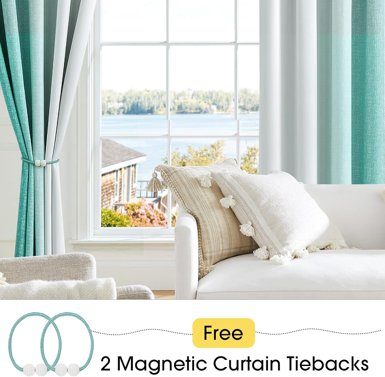 Geomoroccan Ombre Blackout Curtains 54 Inch 2 Panels